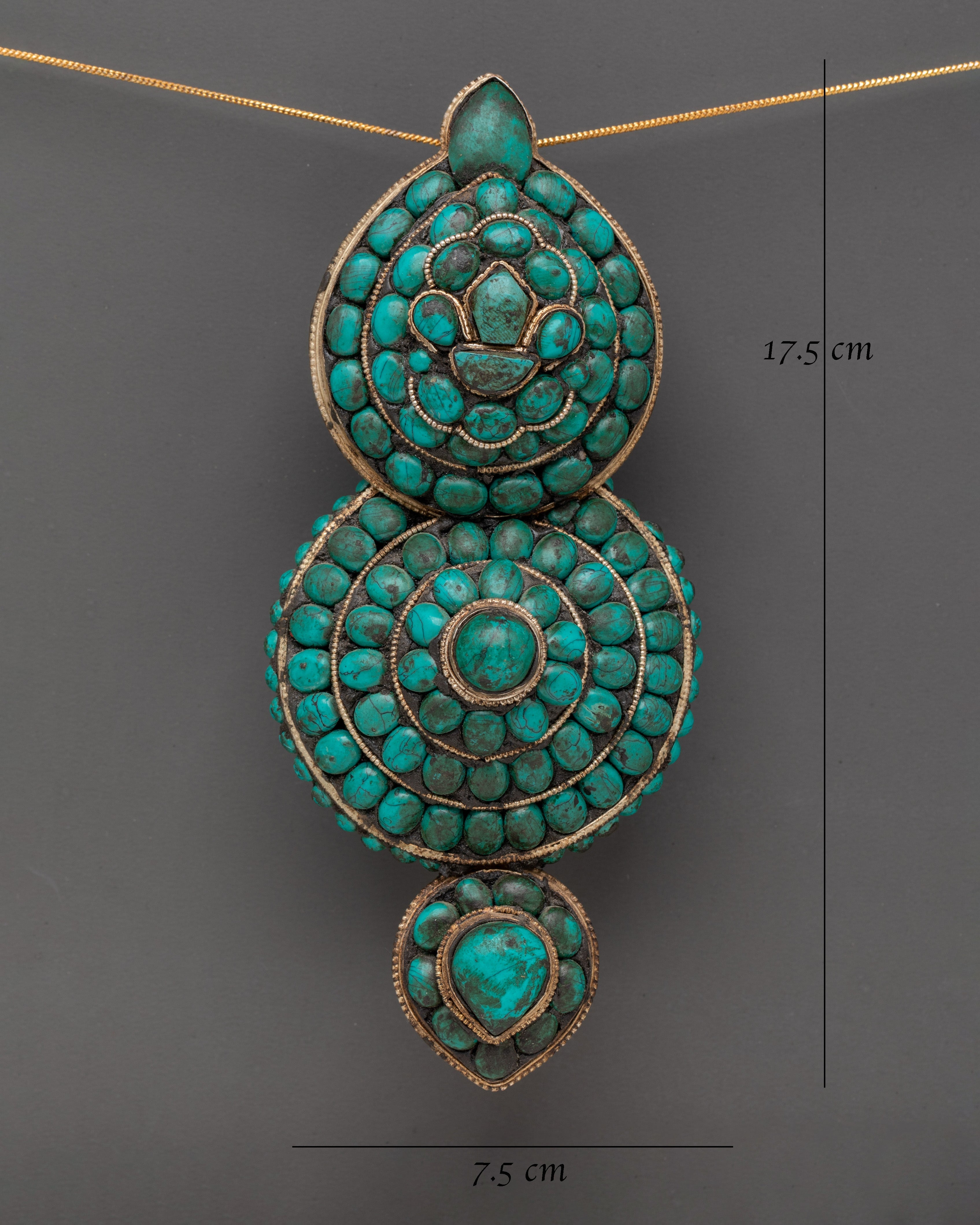 Handmade Turquoise Stone Earrings | Copper & Silver Polished Ethnic Jewelry