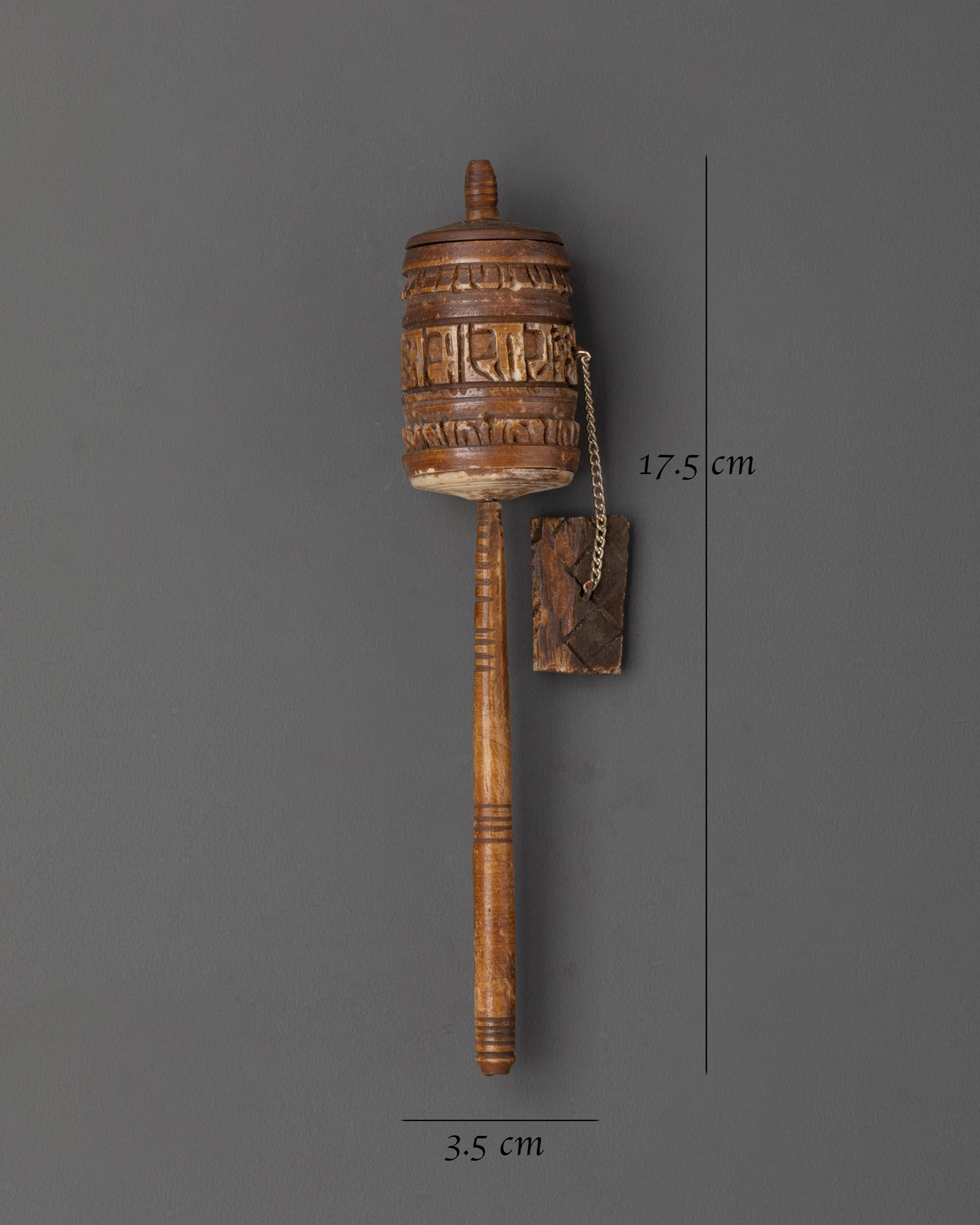 Buffalo Bone Prayer Wheel | Handcrafted Mantra Spinner