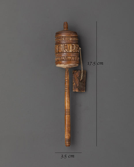 Buffalo Bone Prayer Wheel | Handcrafted Mantra Spinner