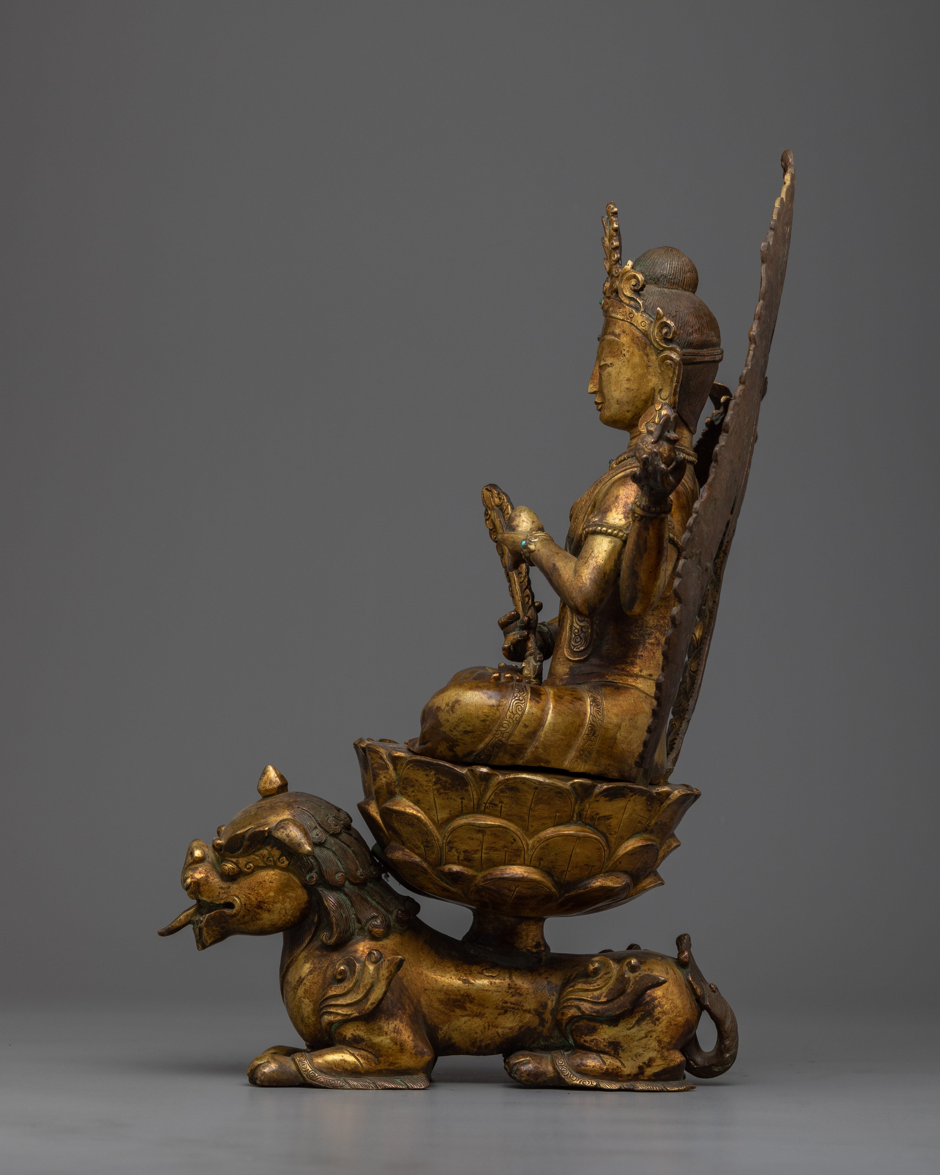 Wangchok Terwai Drolma Vintage Statue | Himalayan Antique Tara "Dolma" Sculpture