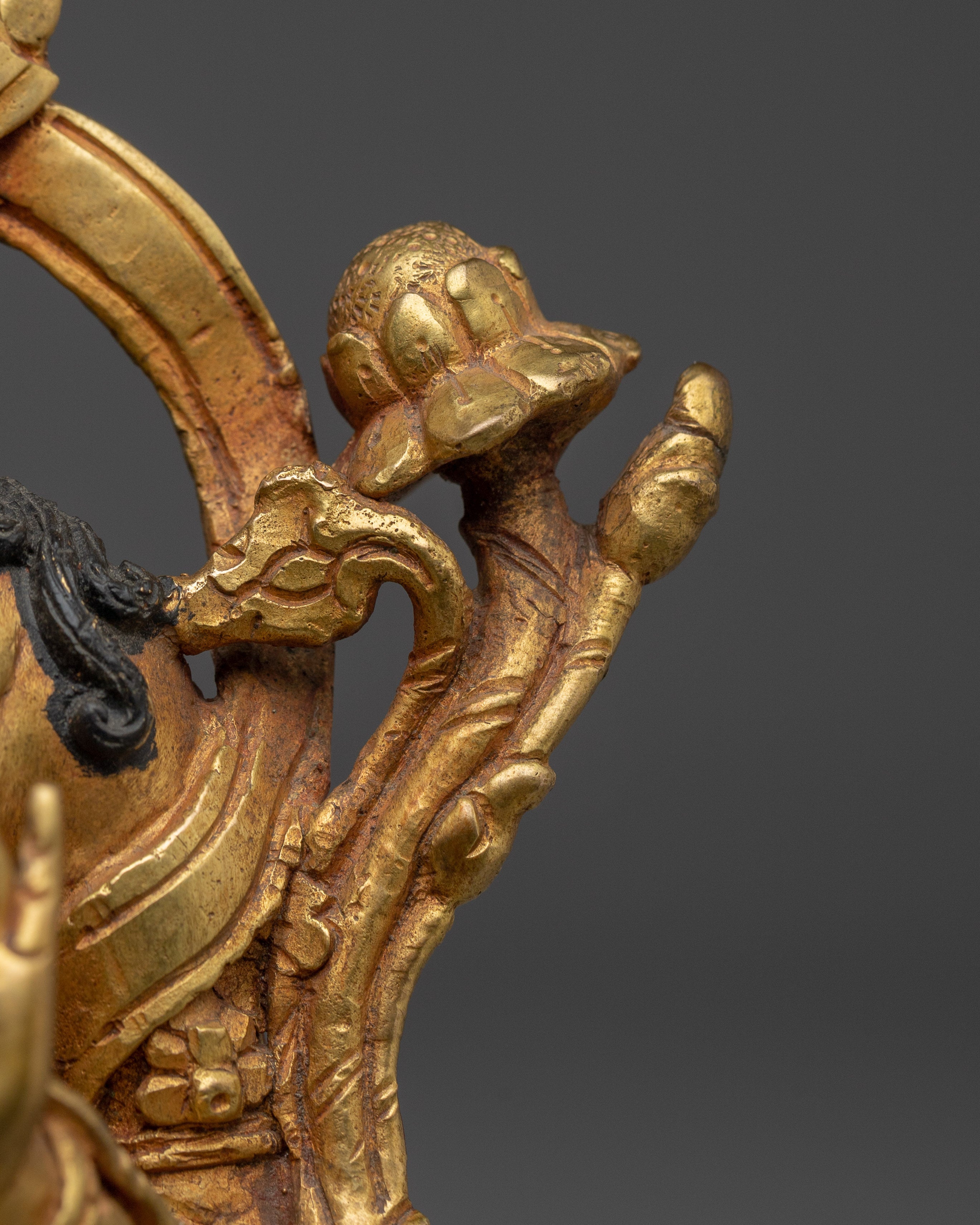 Green Tara Statue in 24K Gold Gilded | Sculpture for Protection and Compassion