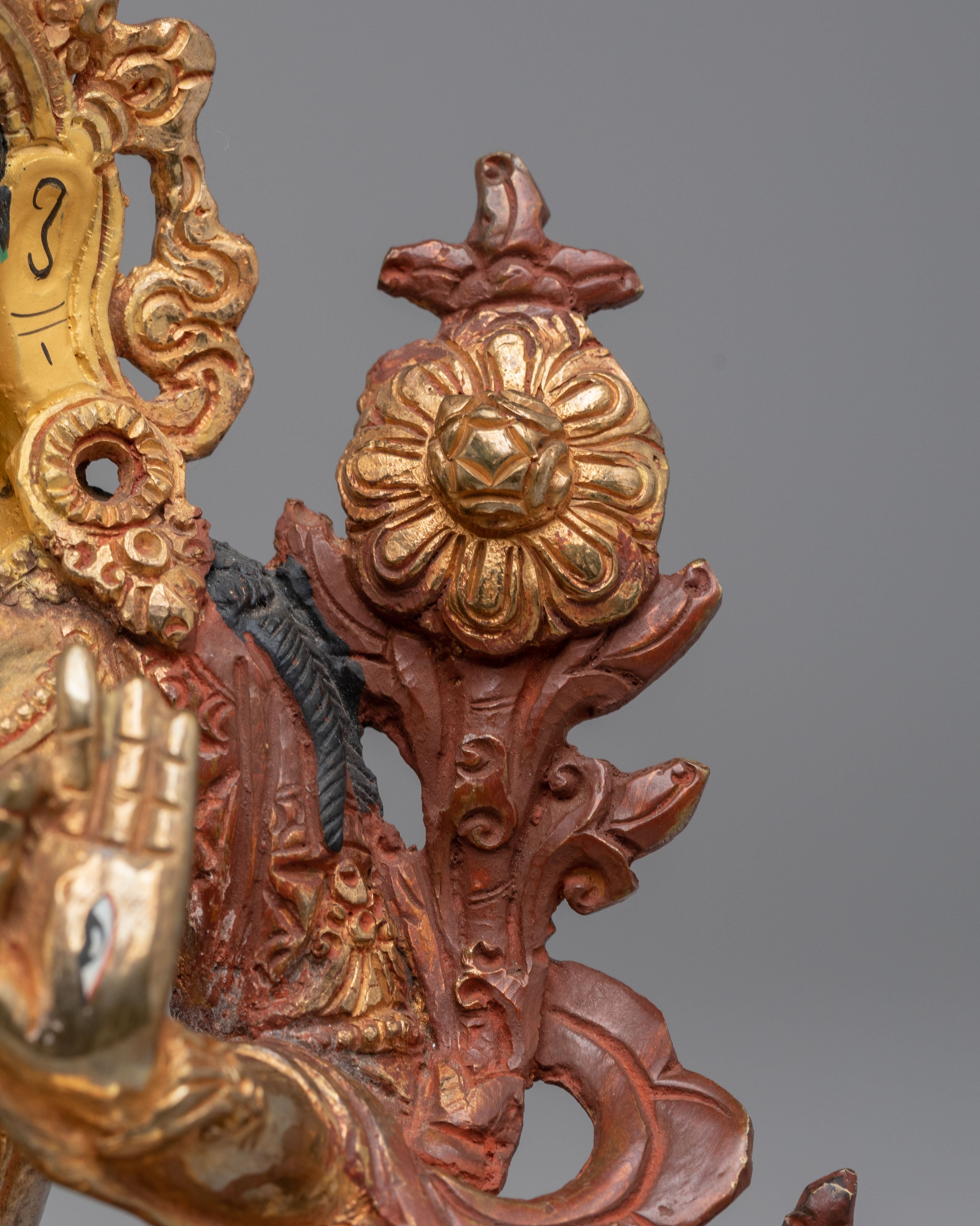 Handmade Sita Tara Statue for Altar | Gold Plated Sita Tara