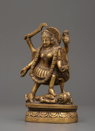 Mahakali Goddess Brass Statue | Protective Divine Energy Figurine