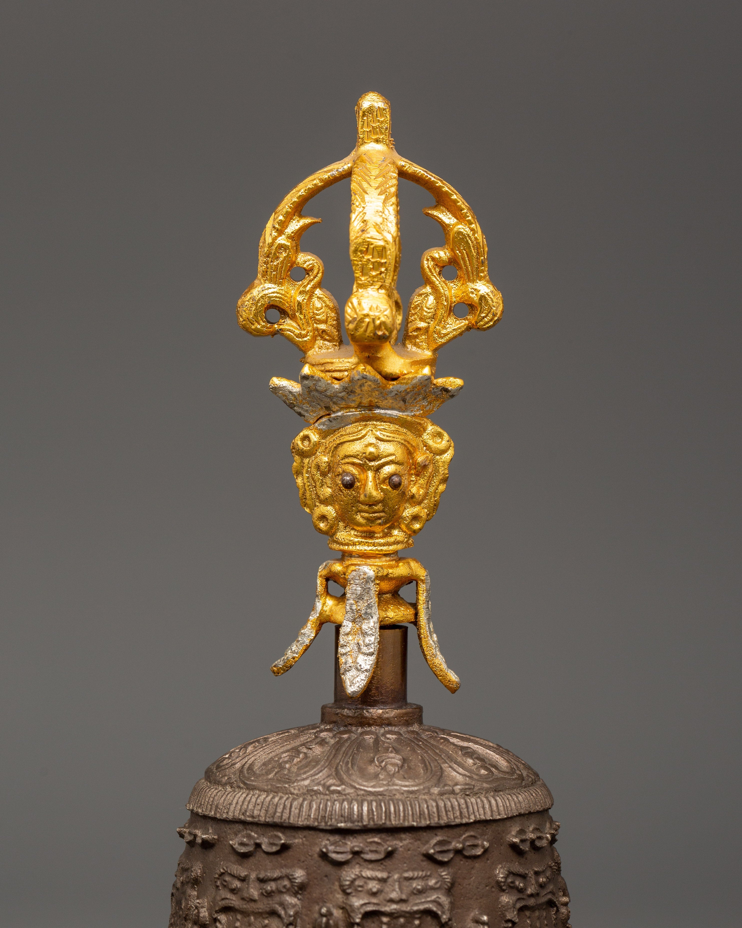 Handcrafted Meditation Bell and Vajra Set | Brass and Bronze Ritual Tools