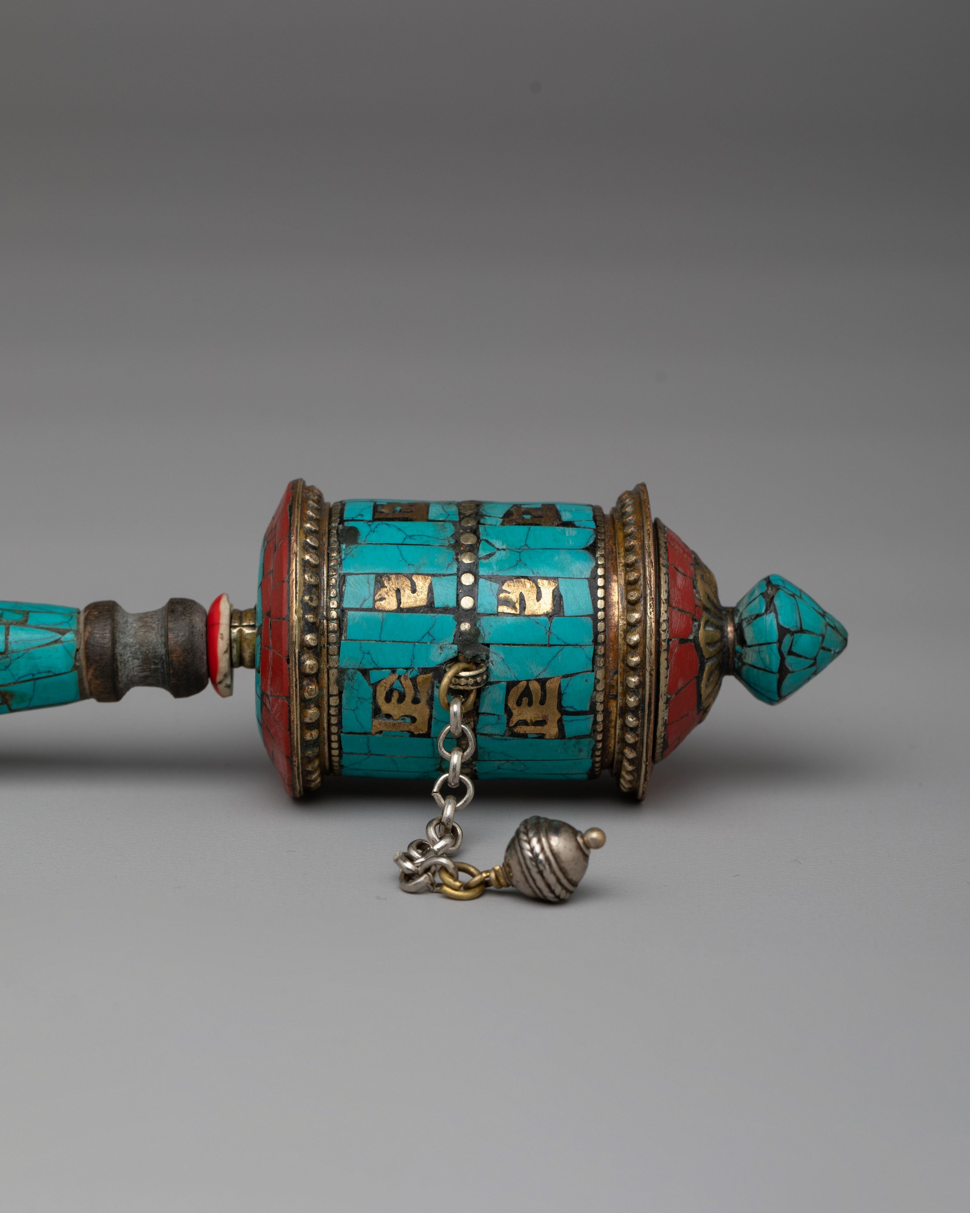Traditional Scared Mantra Prayer Wheel | Tibetan Buddhist Art