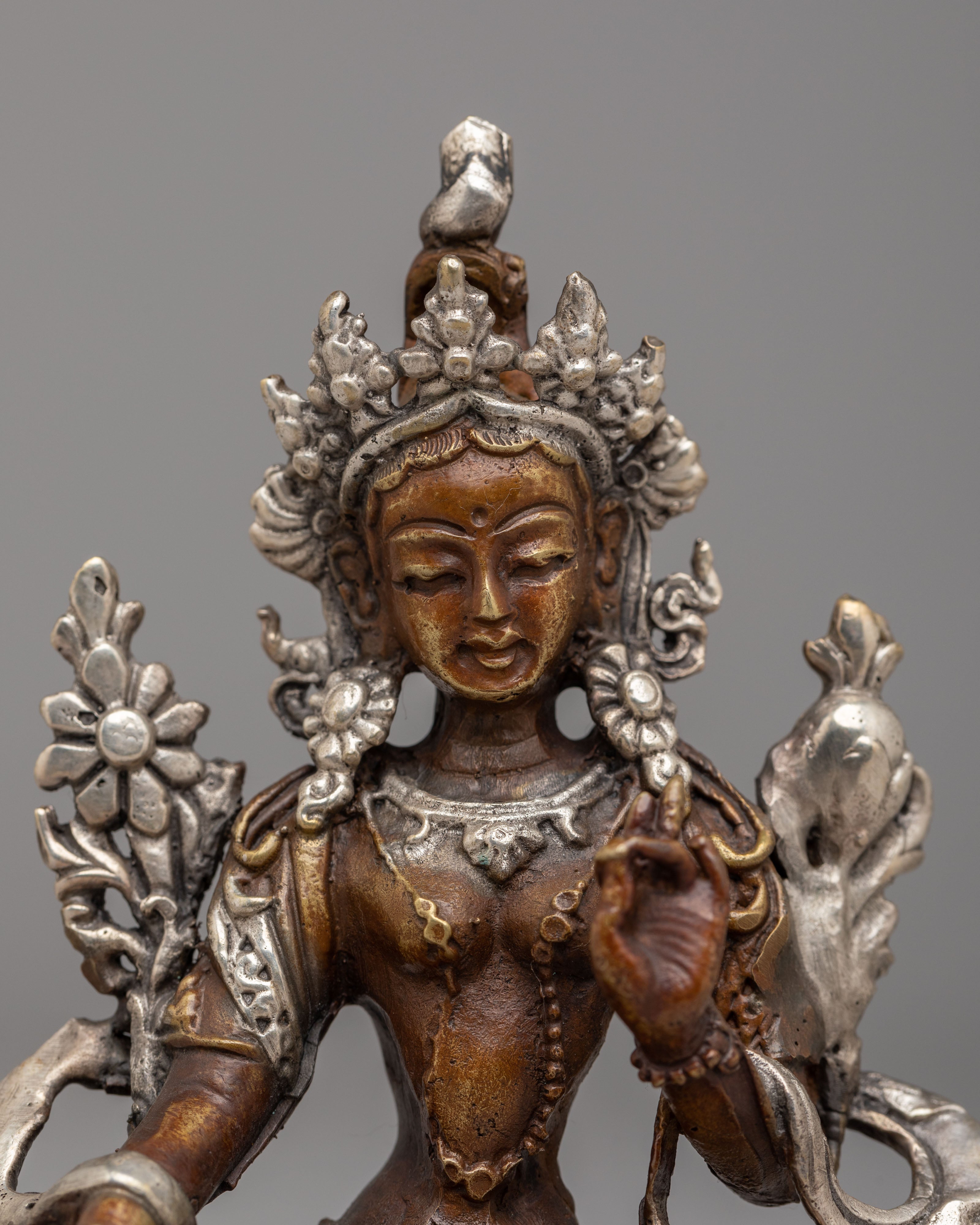 Spiritual Green Tara Deity Statue | Traditional Buddhist Artwork