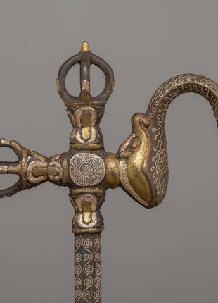 Tibetan Ritual Ankush | Ornate Ceremonial Hook with Intricate Detail