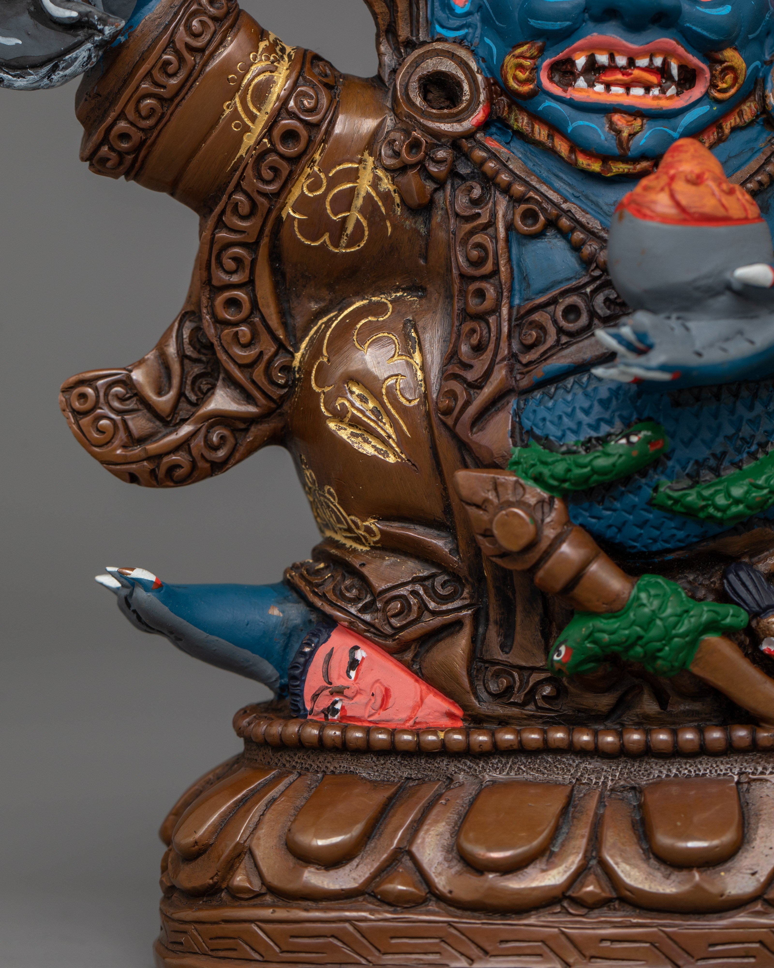 Mahakala Bernakchen Tibetan Deity Figurine | Protector of the Karma Kagyu Lineage