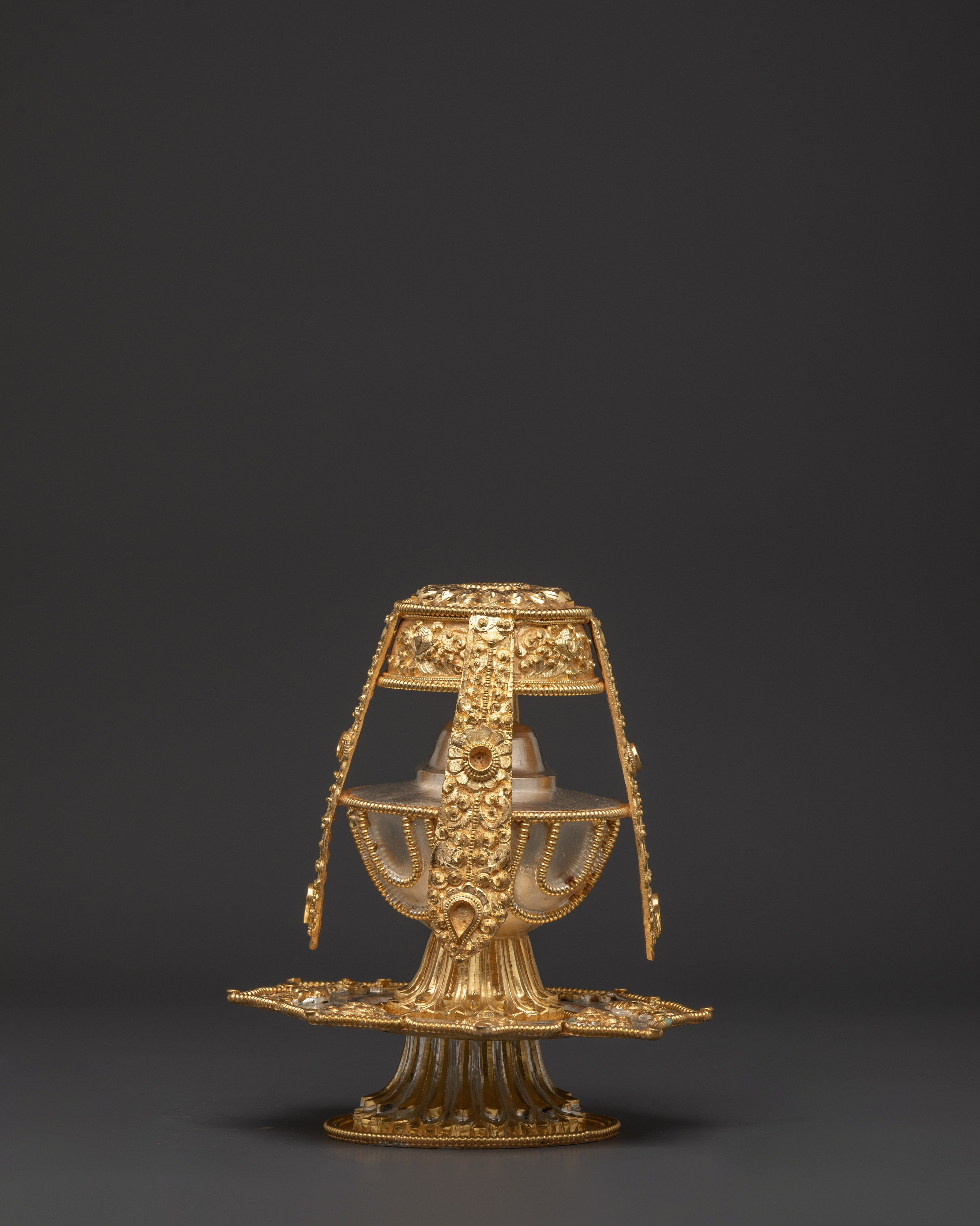 Traditional Copper Body Life Vase | Handcrafted Gold Plated Spiritual Vessel