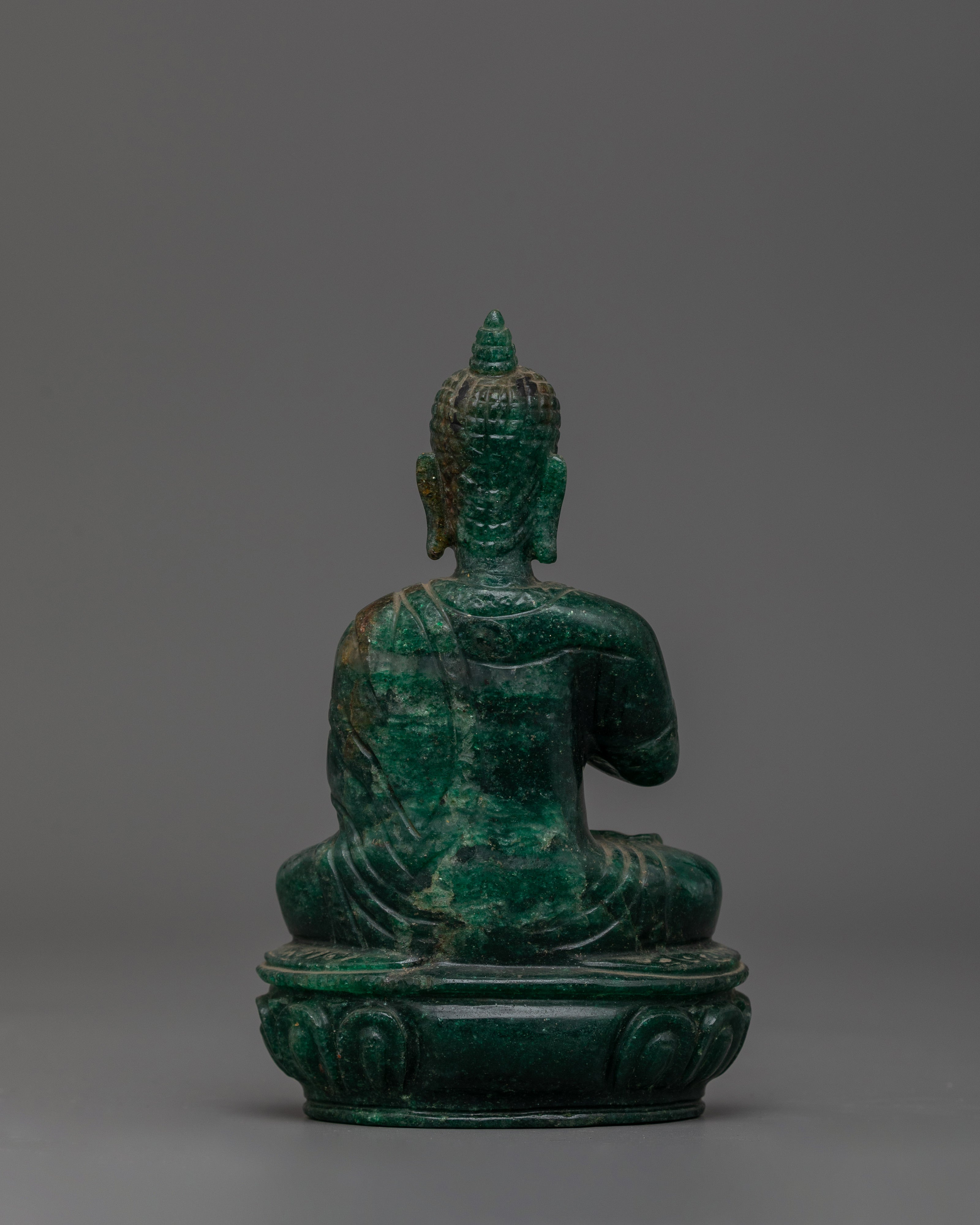 Hand-Carved Nephrite Stone Amoghasiddhi Buddha Statue | Perfect for meditation