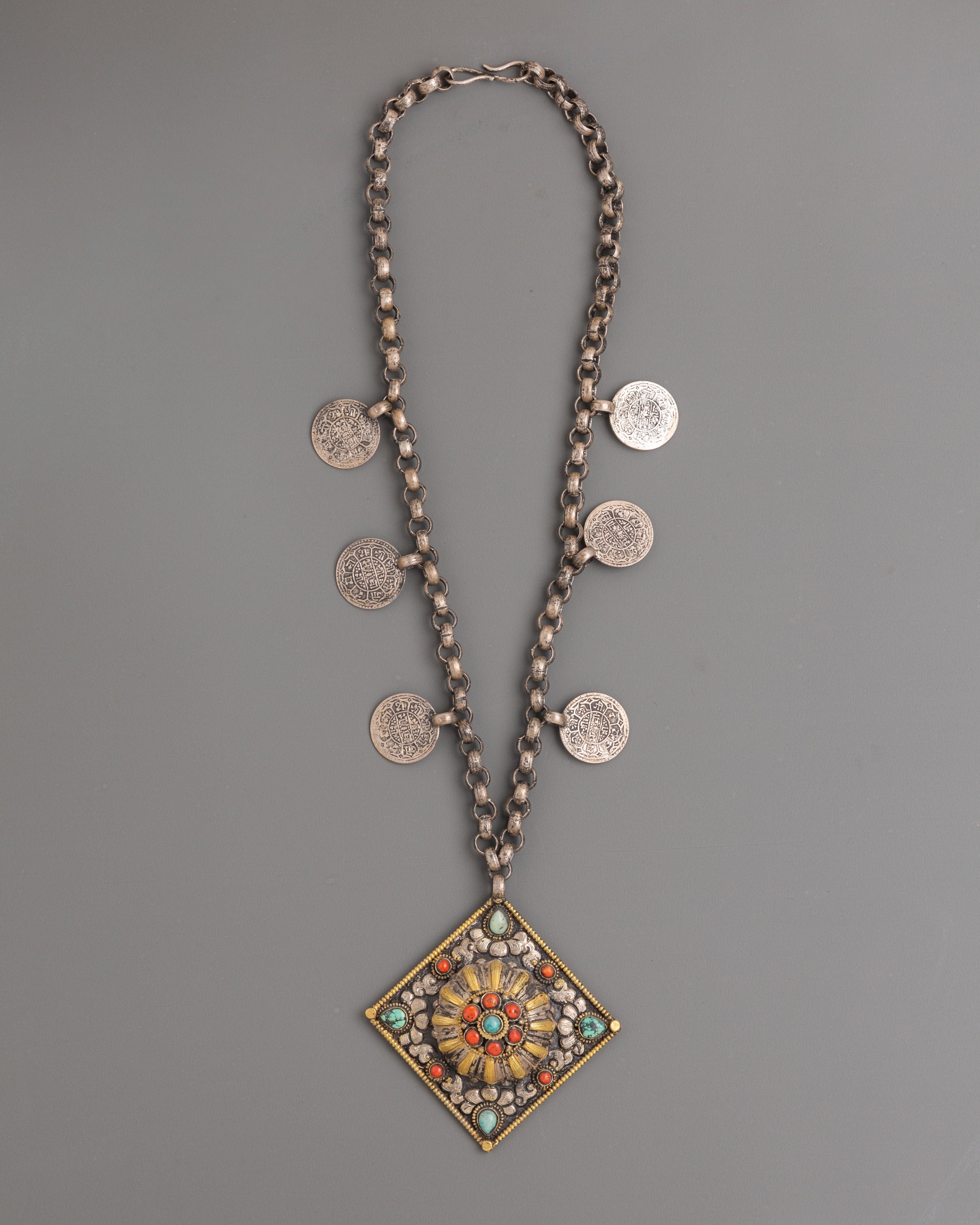 Handmade silver locket with intricate design