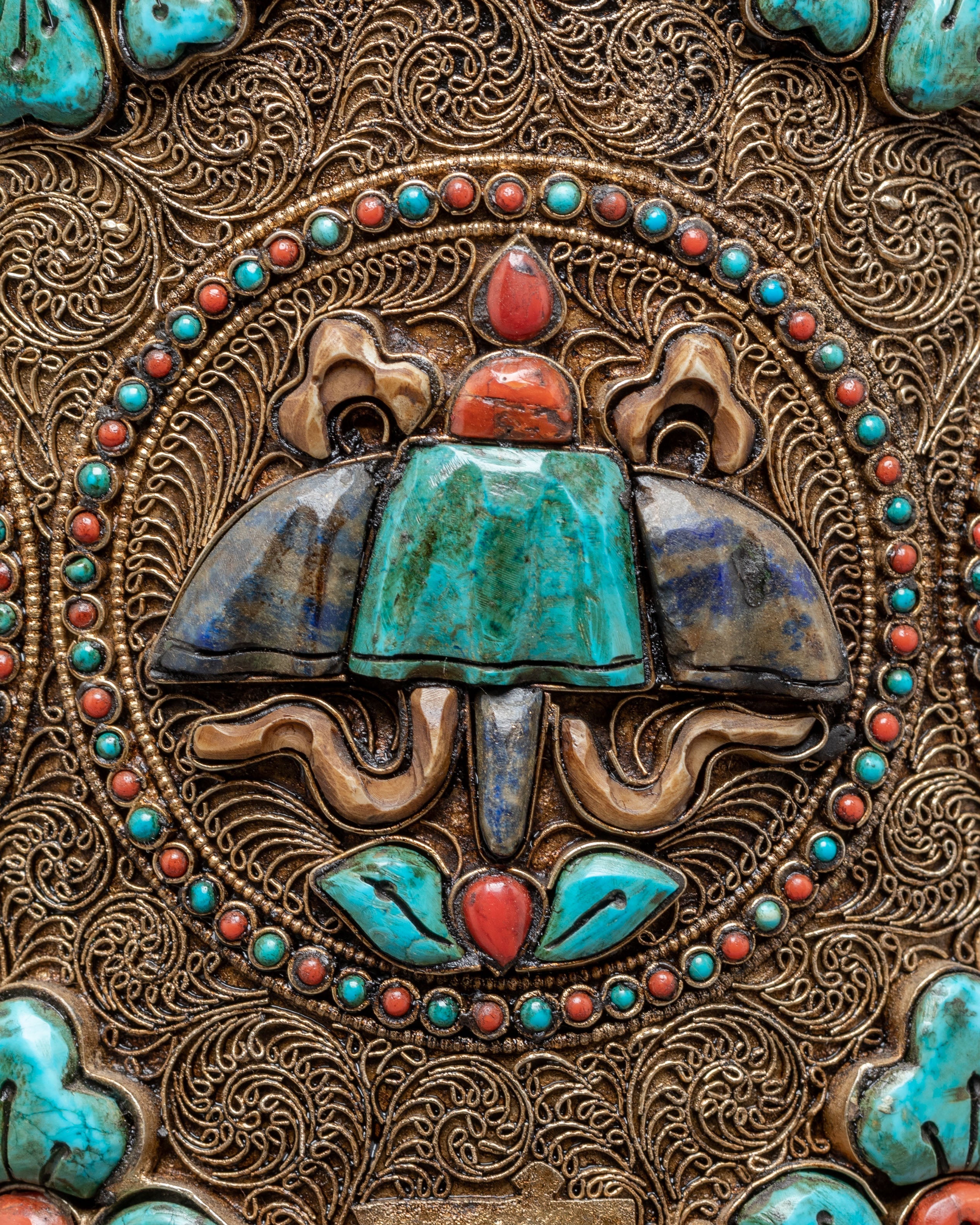 Prayer Wheel With 8 Auspicious Symbols | Tibetan Ritual Prayer Wheel