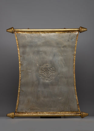 Buddhist Metal Thangka of Dzambala | Tibetan Wealth Deity for Prosperity and Fortune