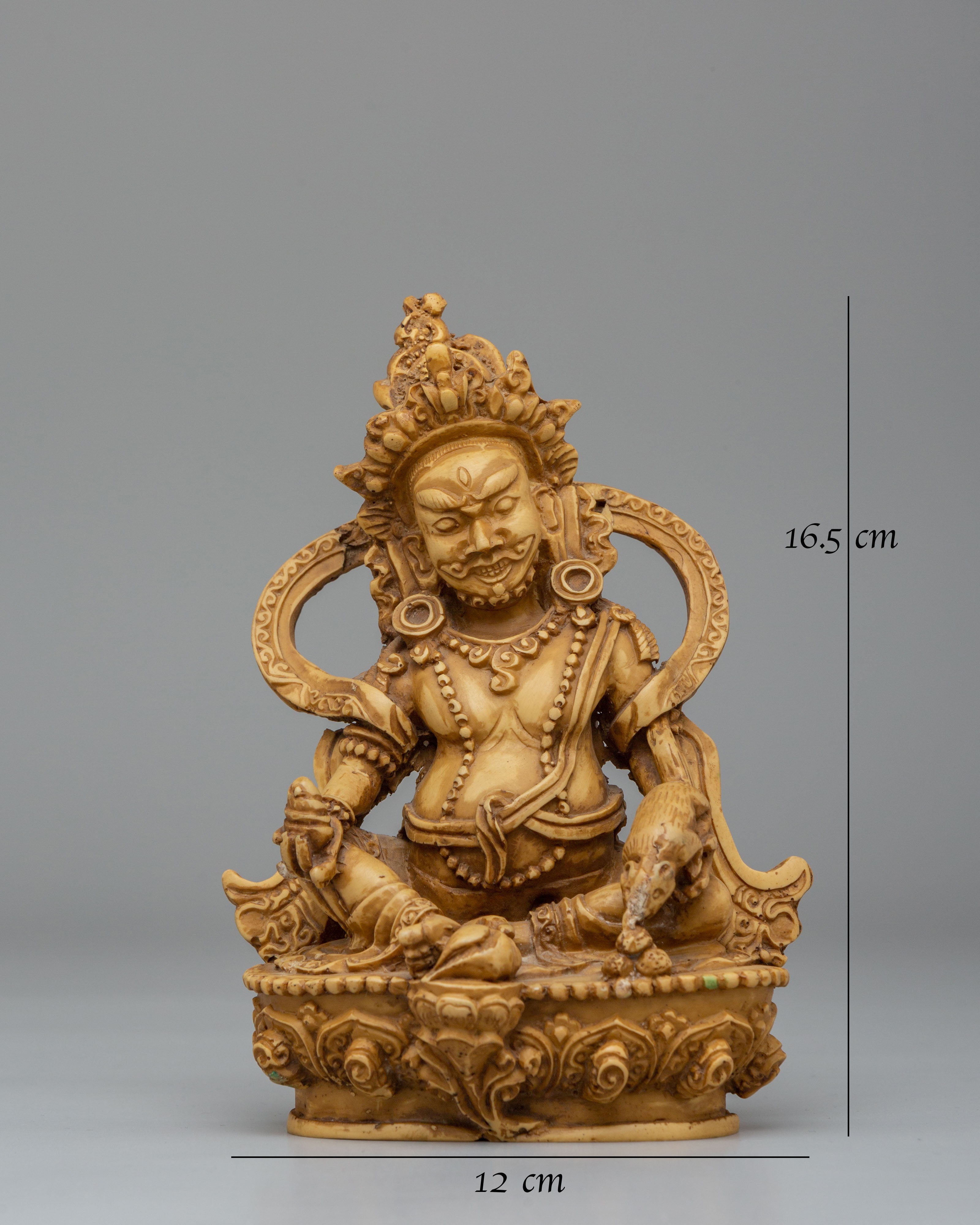 Wealth Dzambhala Deity Statue | Buddhist Prosperity & Abundance Sculpture