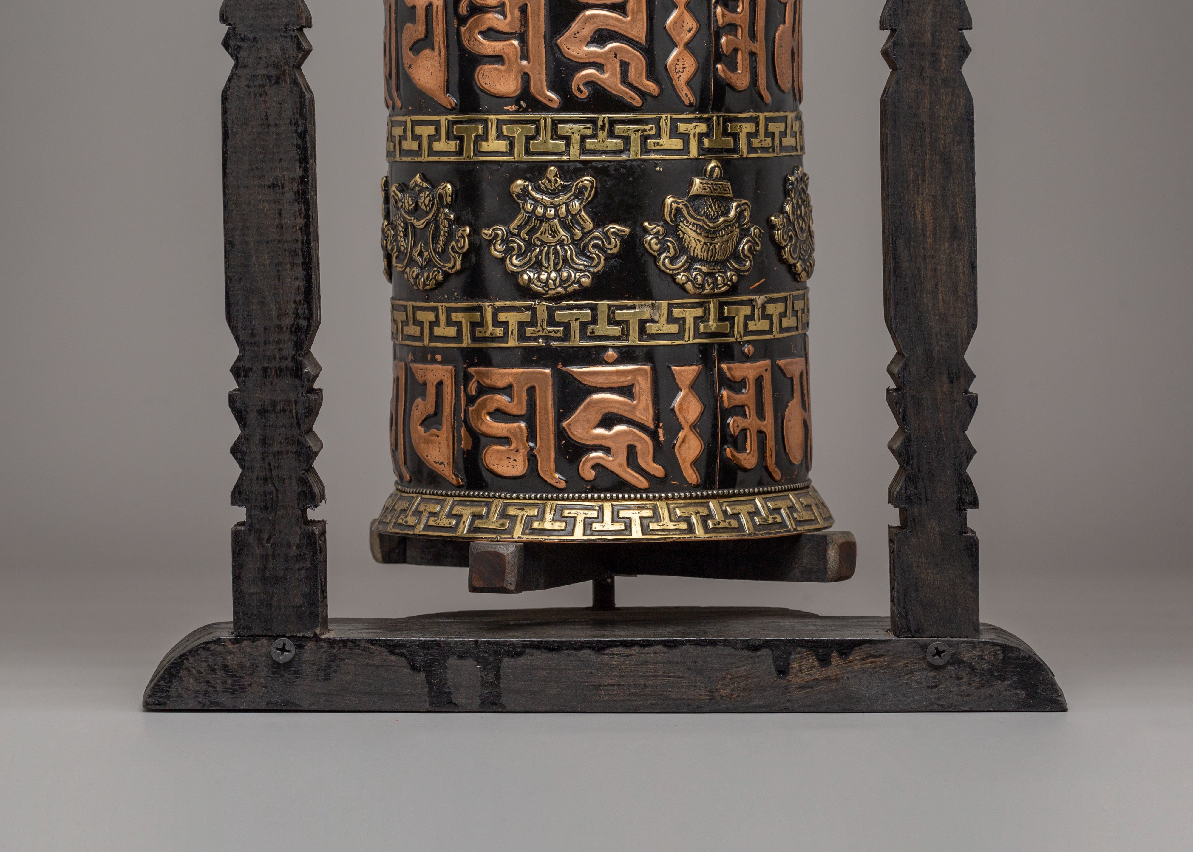 Sacred Ritual Prayer Wheel | Handcrafted Tibetan Mantra Spinner for Meditation