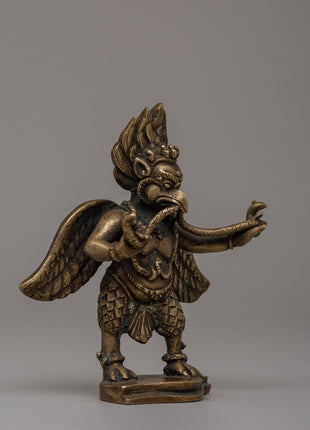 Majestic Bronze Garuda Statue | Handcrafted Spiritual Altar Decor