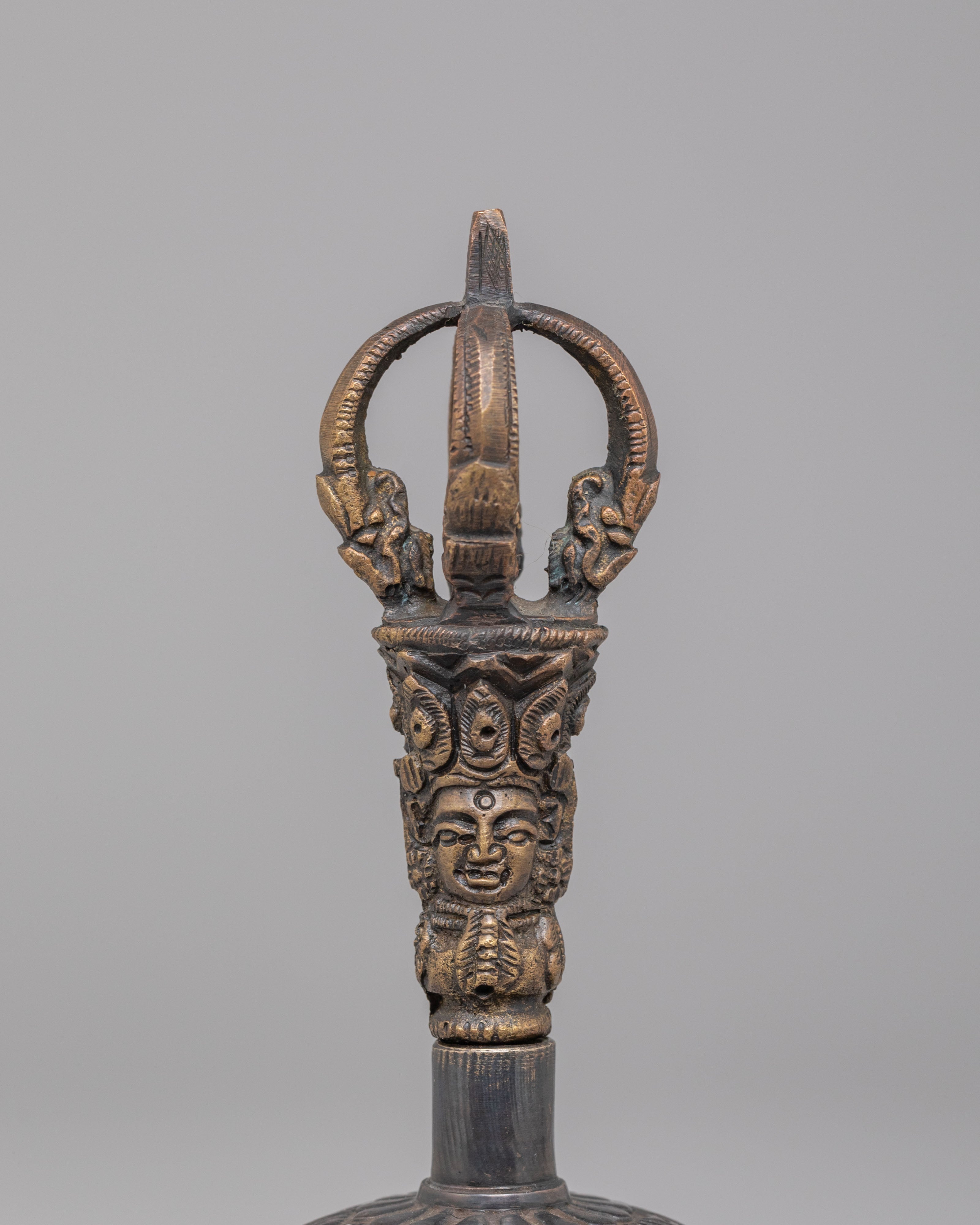 Decorative Tibetan Vajra & Bell Set | Bronze Brass Buddhist Meditation Tool