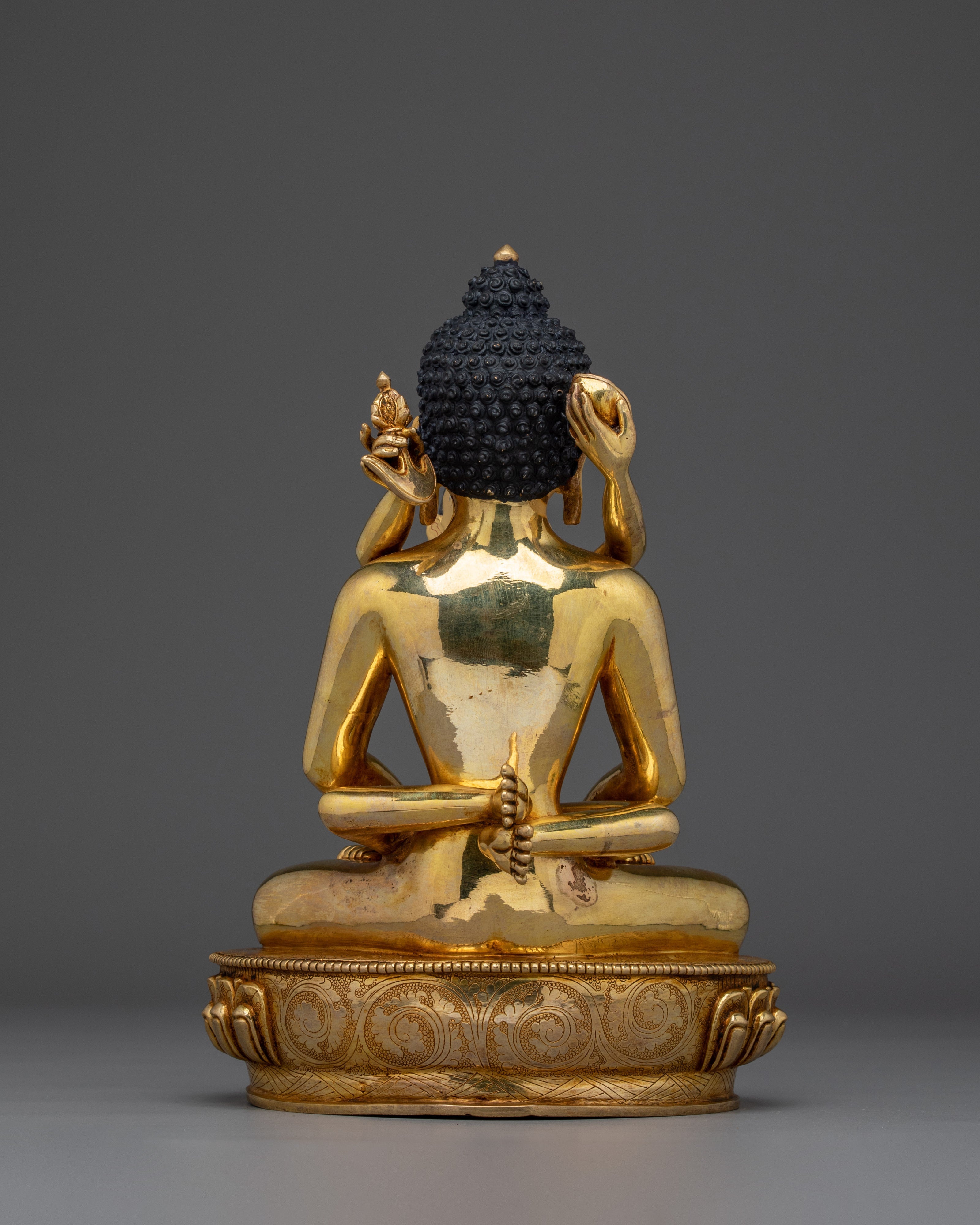 Samantabhadra With Consort Golden Statue | Buddhist Spiritual Artwork