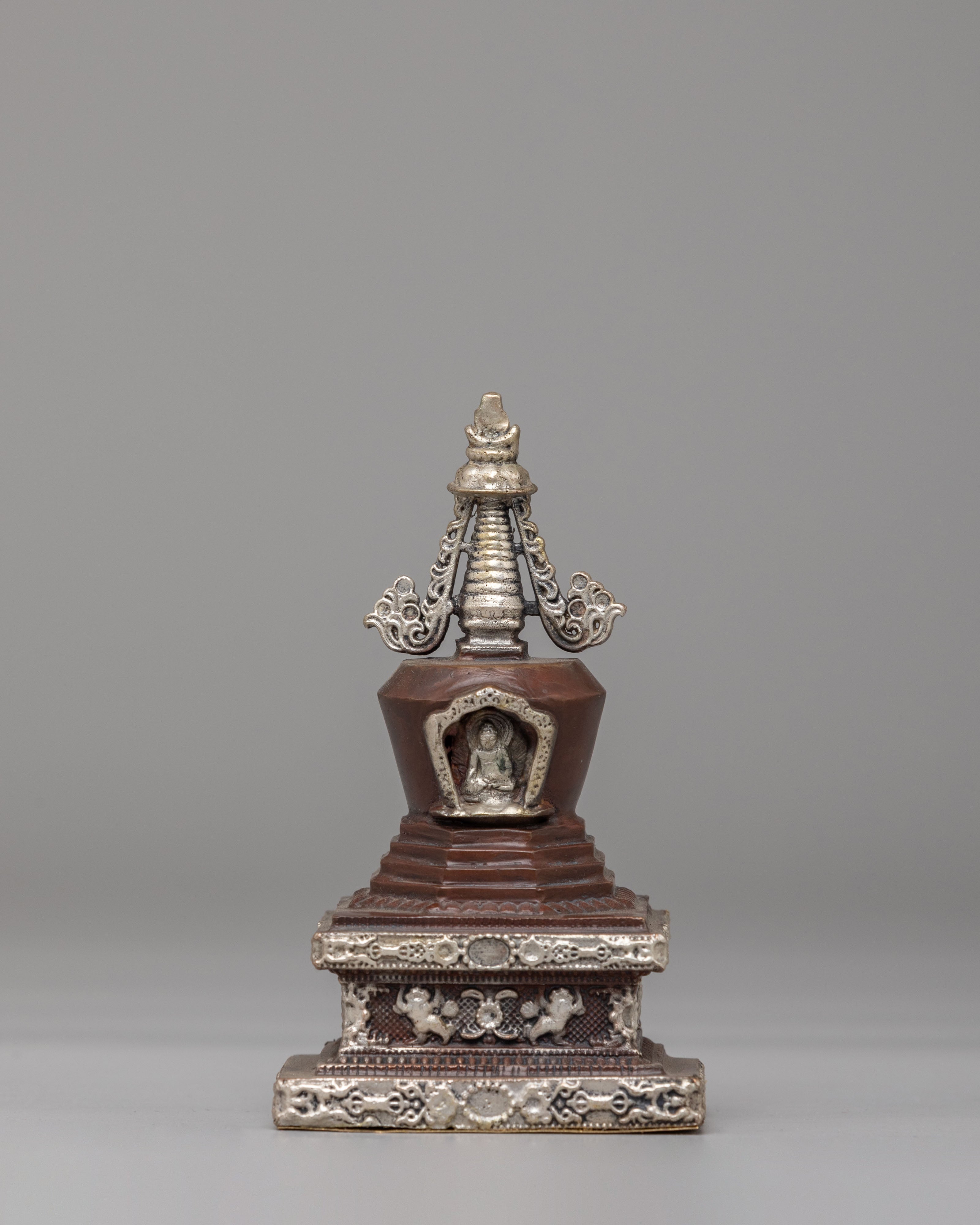 Tibetan Eight Great Stupa Set | Sacred Spiritual Decor for Meditation & Rituals
