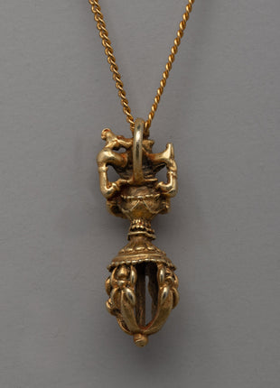 Religious Gold Plated Ganesh Locket | Ganesh Amulet for Blessings, Protection, and Prosperity