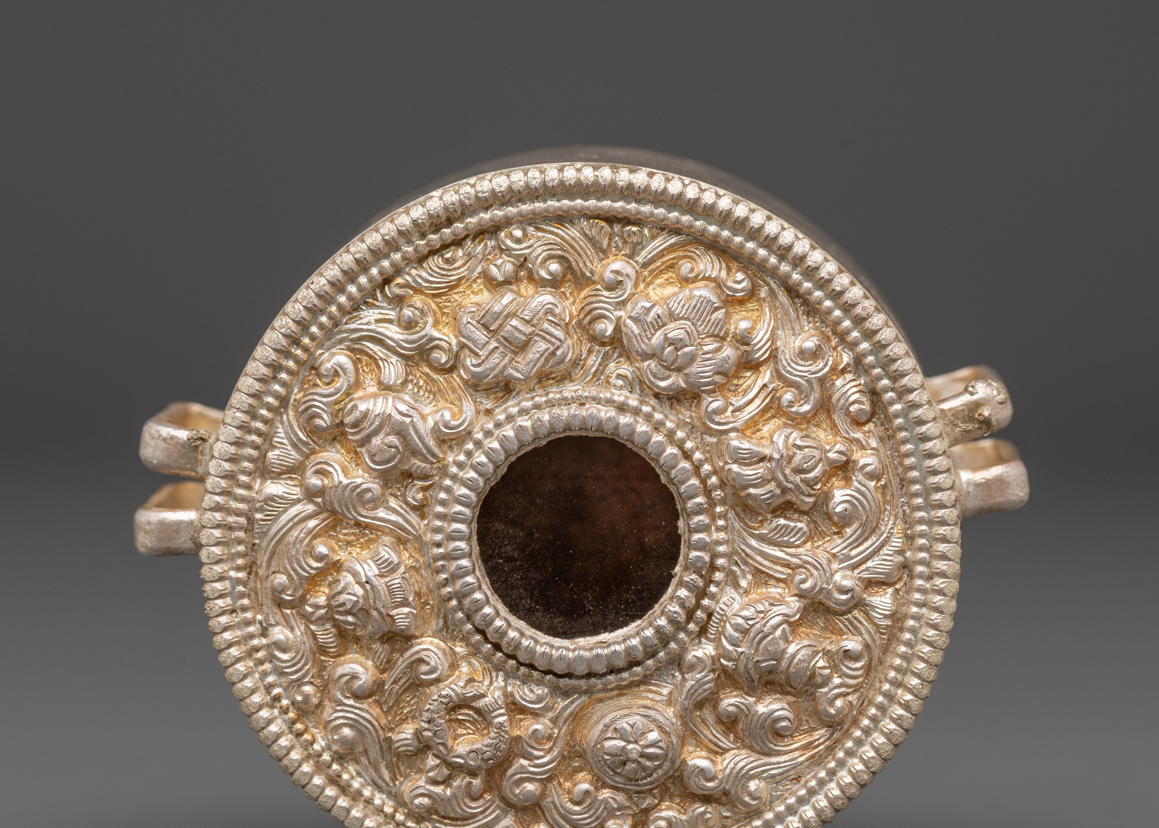Silver Prayer Box | Handcrafted Ghau Amulet Box