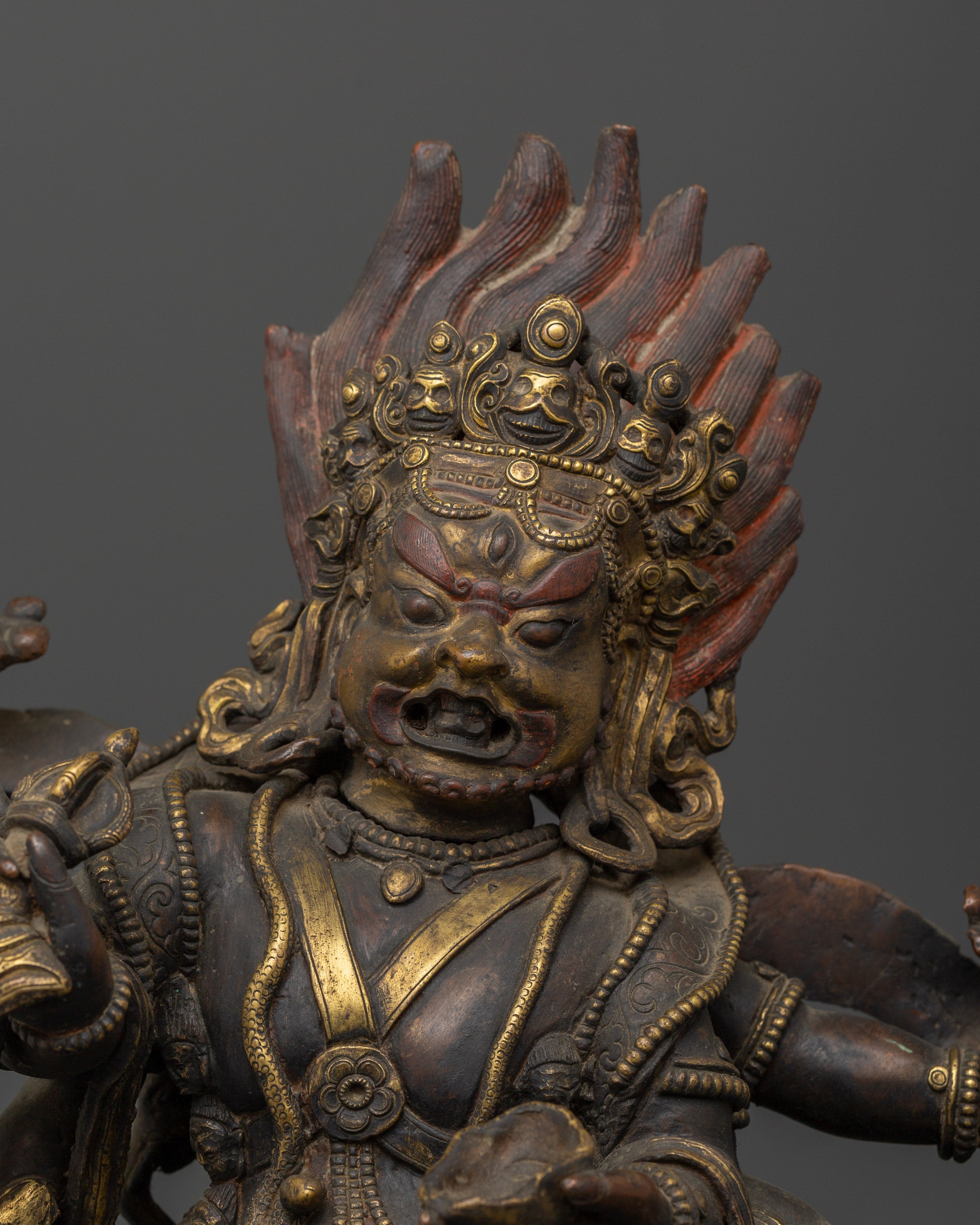 Copper Mahakala Statue | Buddhist Protector Deity