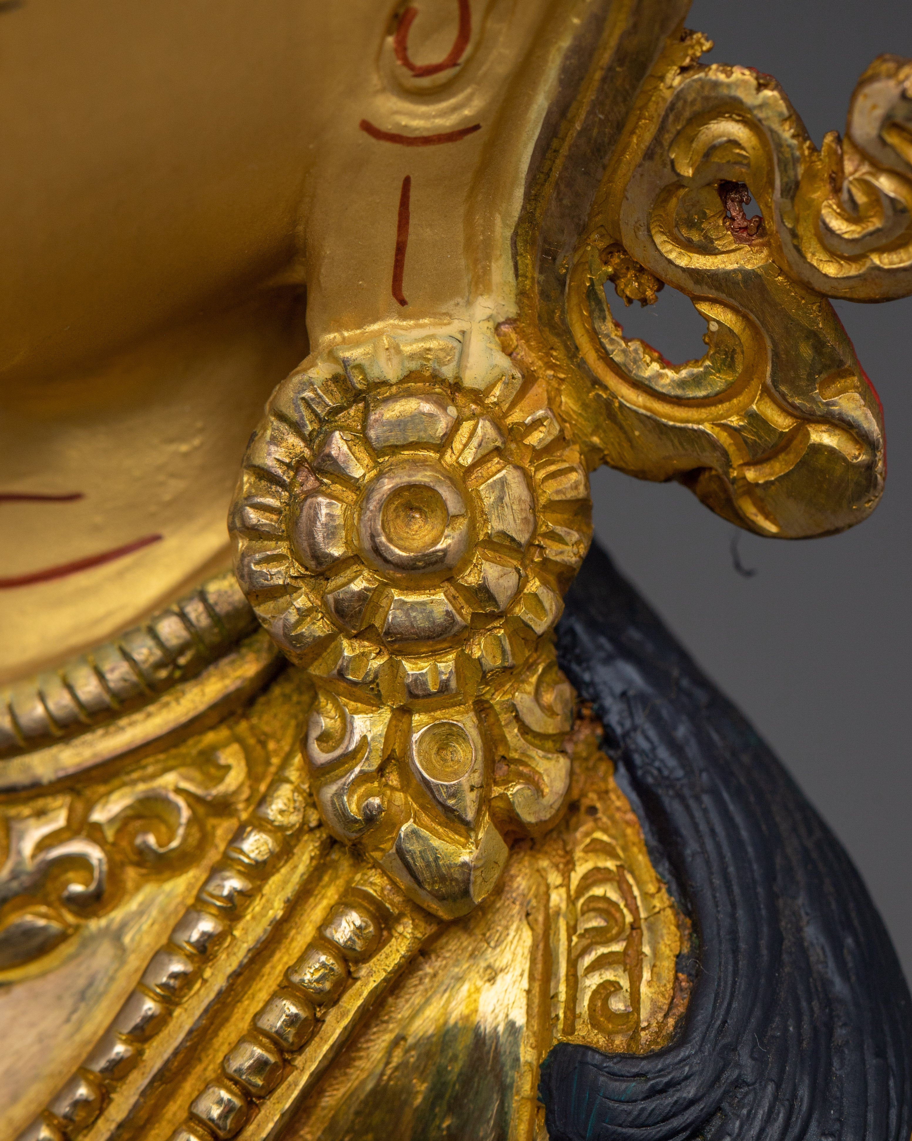 Buddhist Spiritual Icon Mitrugpa Statue | Golden Decor Artwork