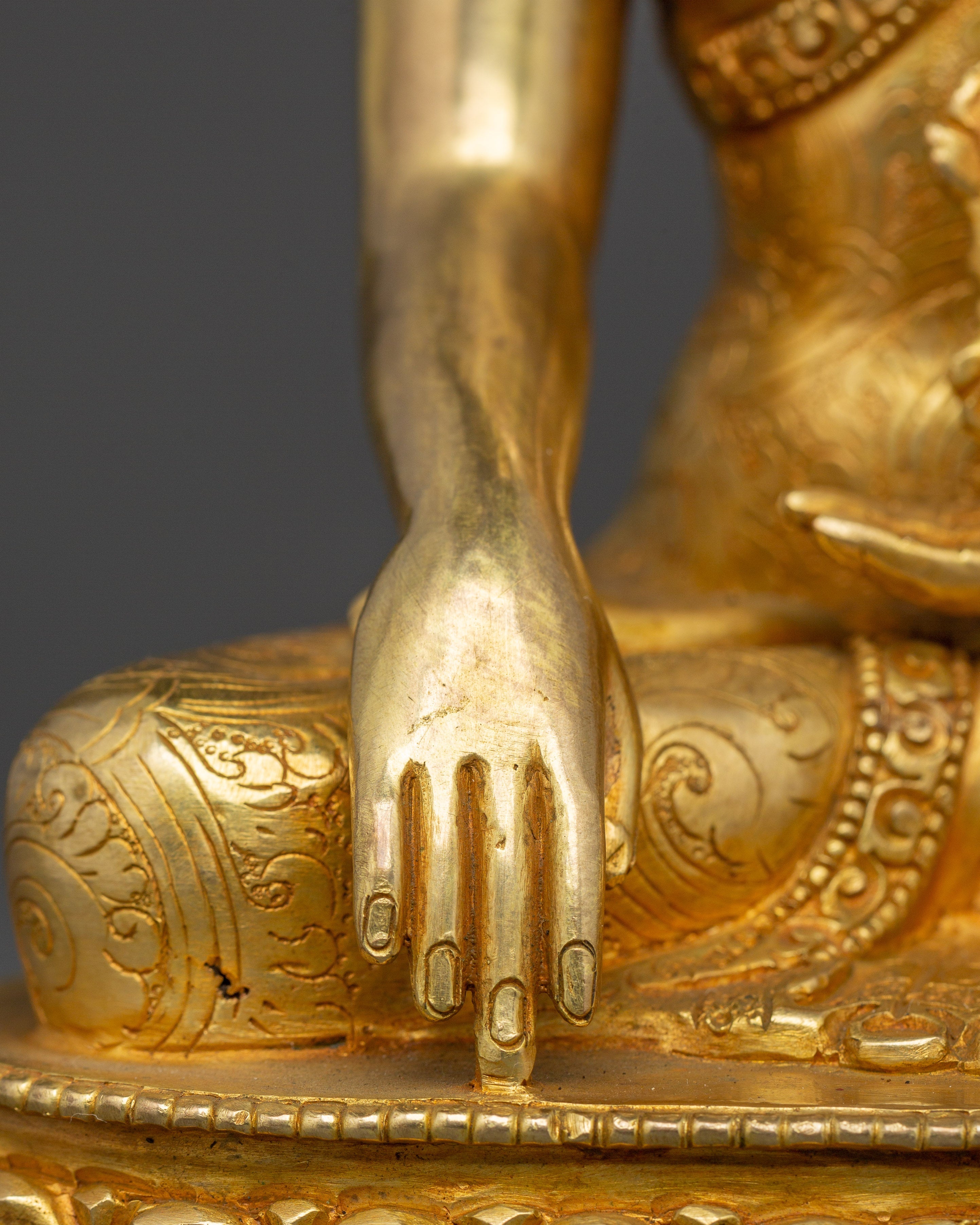Mitrupa Buddha Figurine | Copper Body with Gold Plating