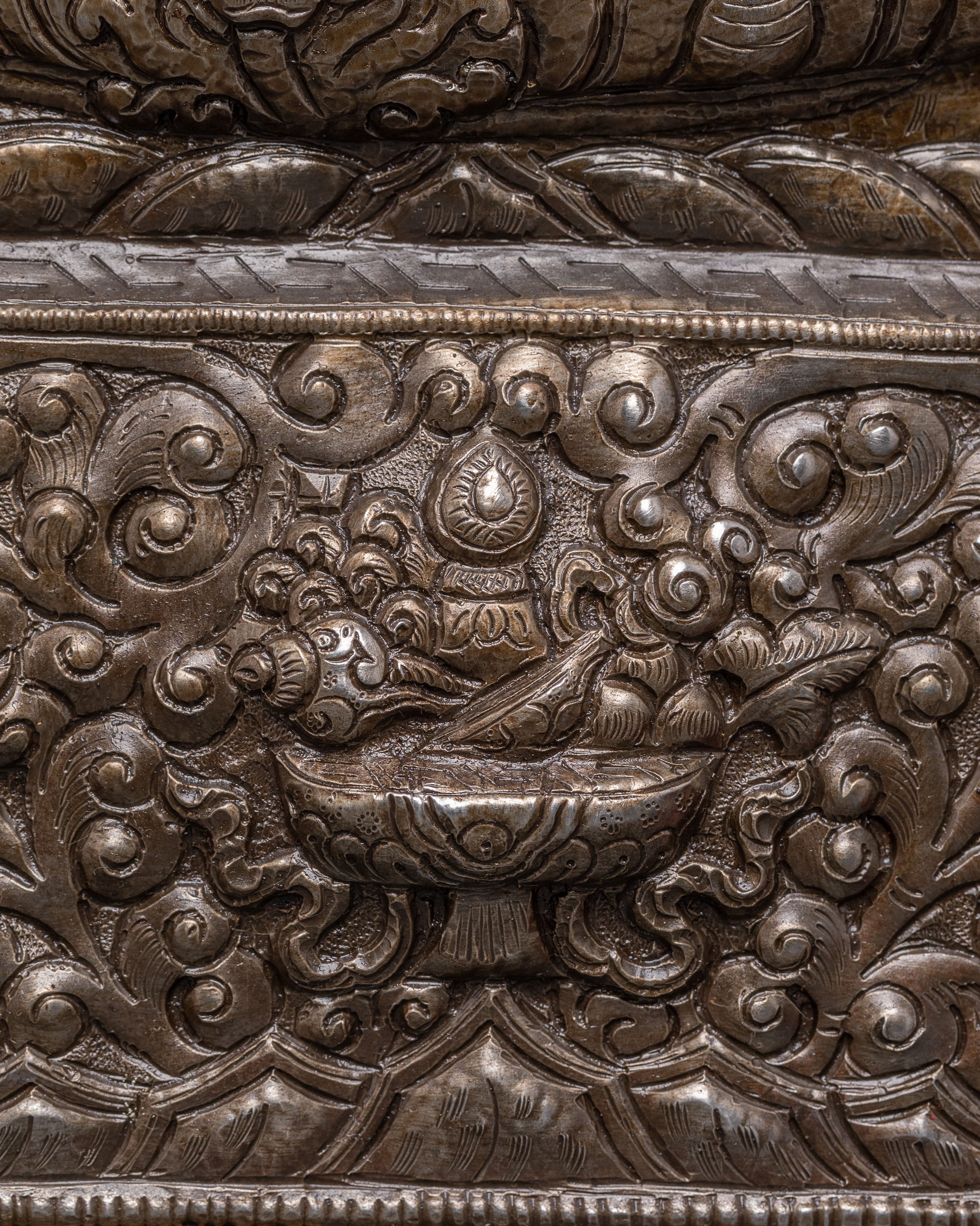 Handcrafted Dzambhala Metal Thangka | Spiritual Tibetan Buddhist Art