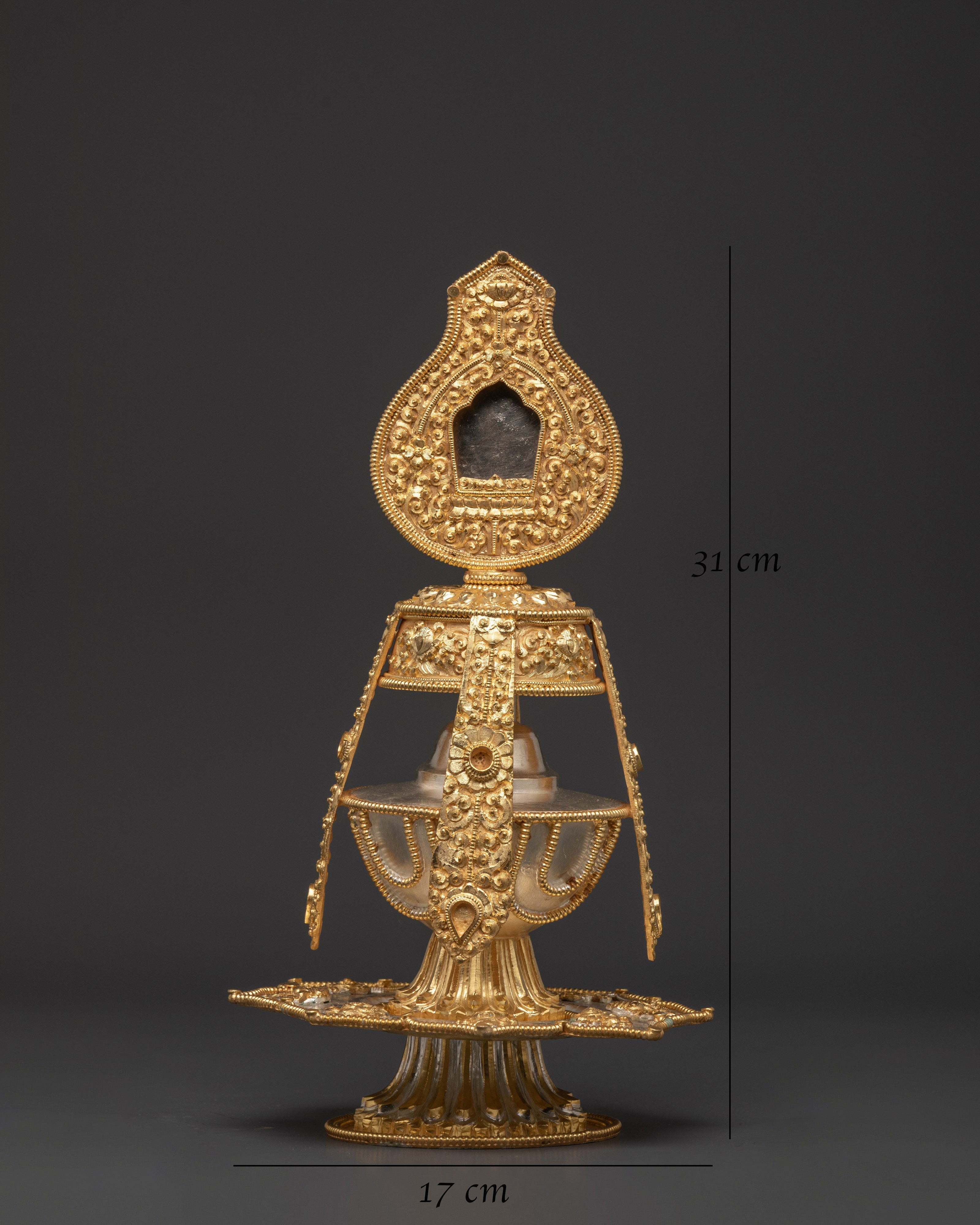 Traditional Copper Body Life Vase | Handcrafted Gold Plated Spiritual Vessel