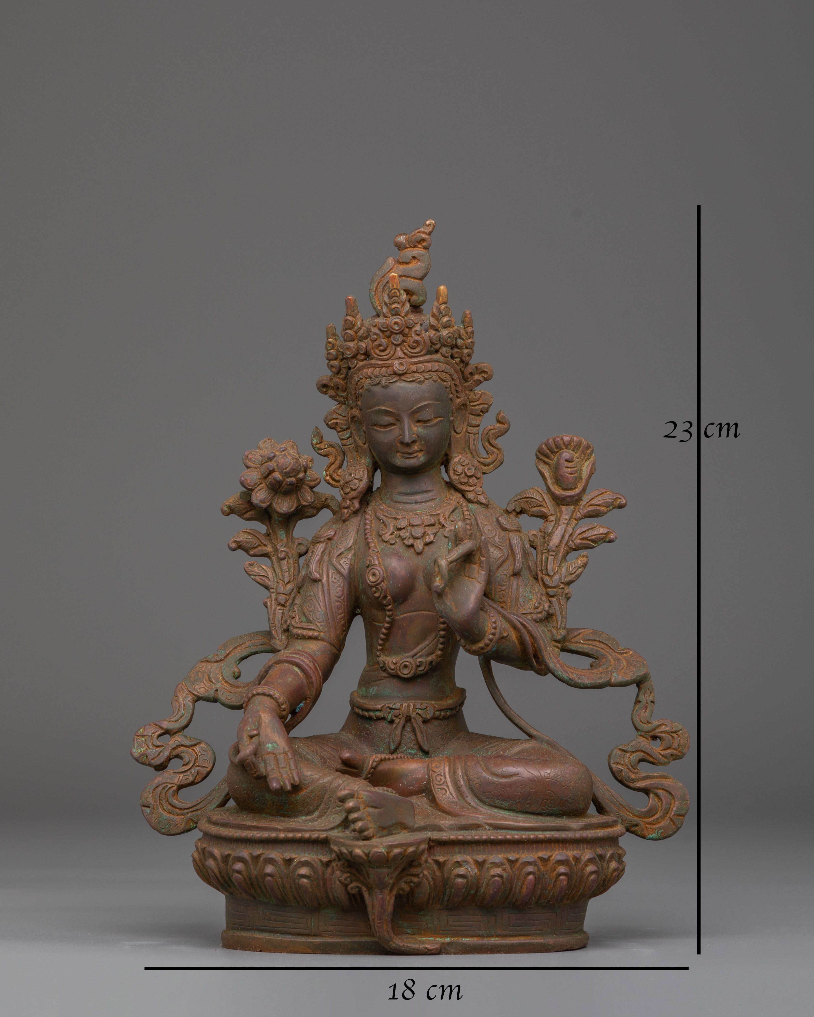 Divine Bodhisattva Green Tara Handmade Statue | Artwork for Meditation