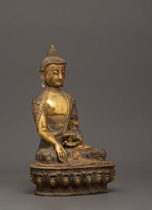 Antique Finished Shakyamuni Buddha Statue | Symbol of Enlightenment and Wisdom