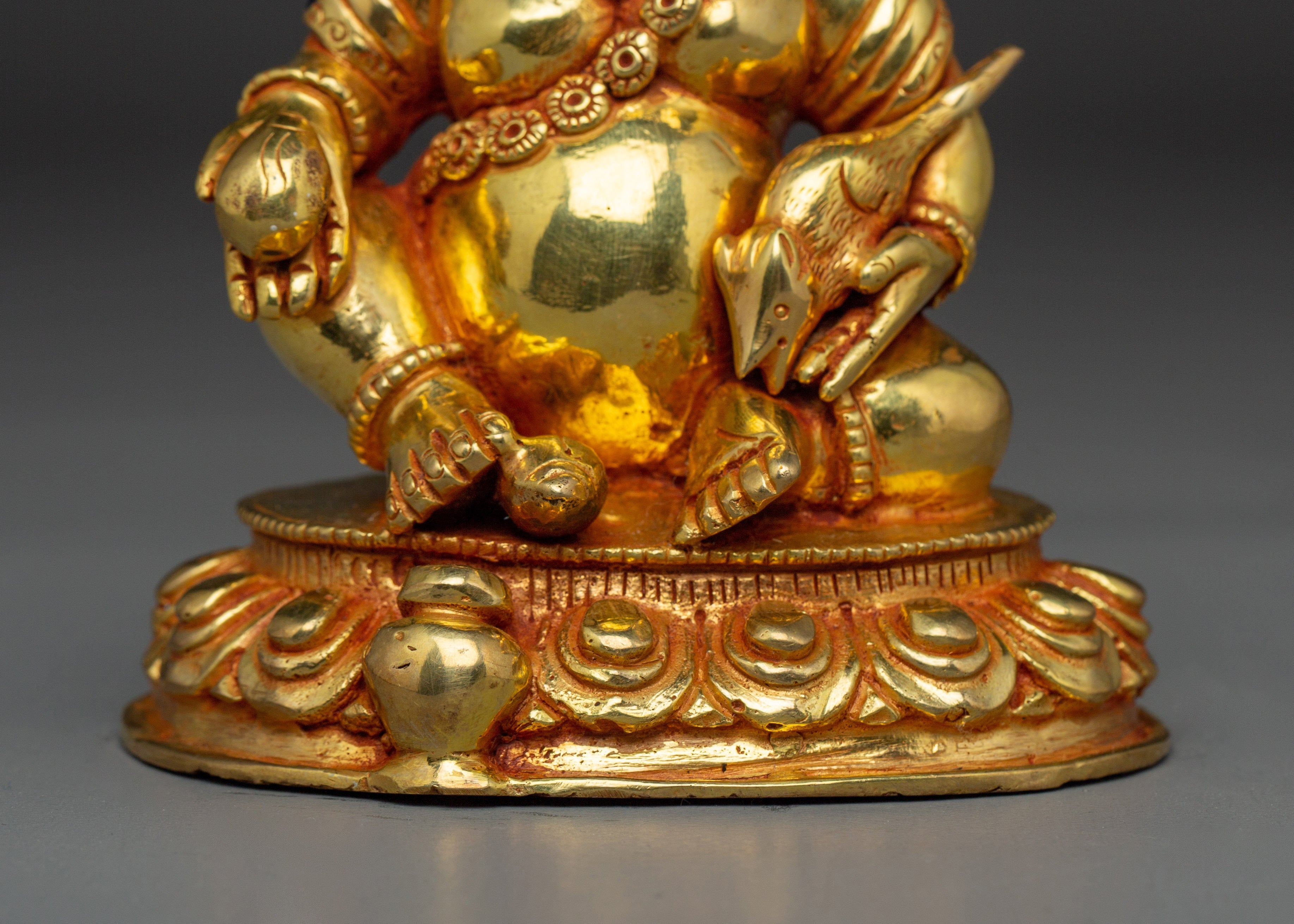 Dzambhala Wealth Deity Copper Statue | Perfect Prosperity Deity for Meditation