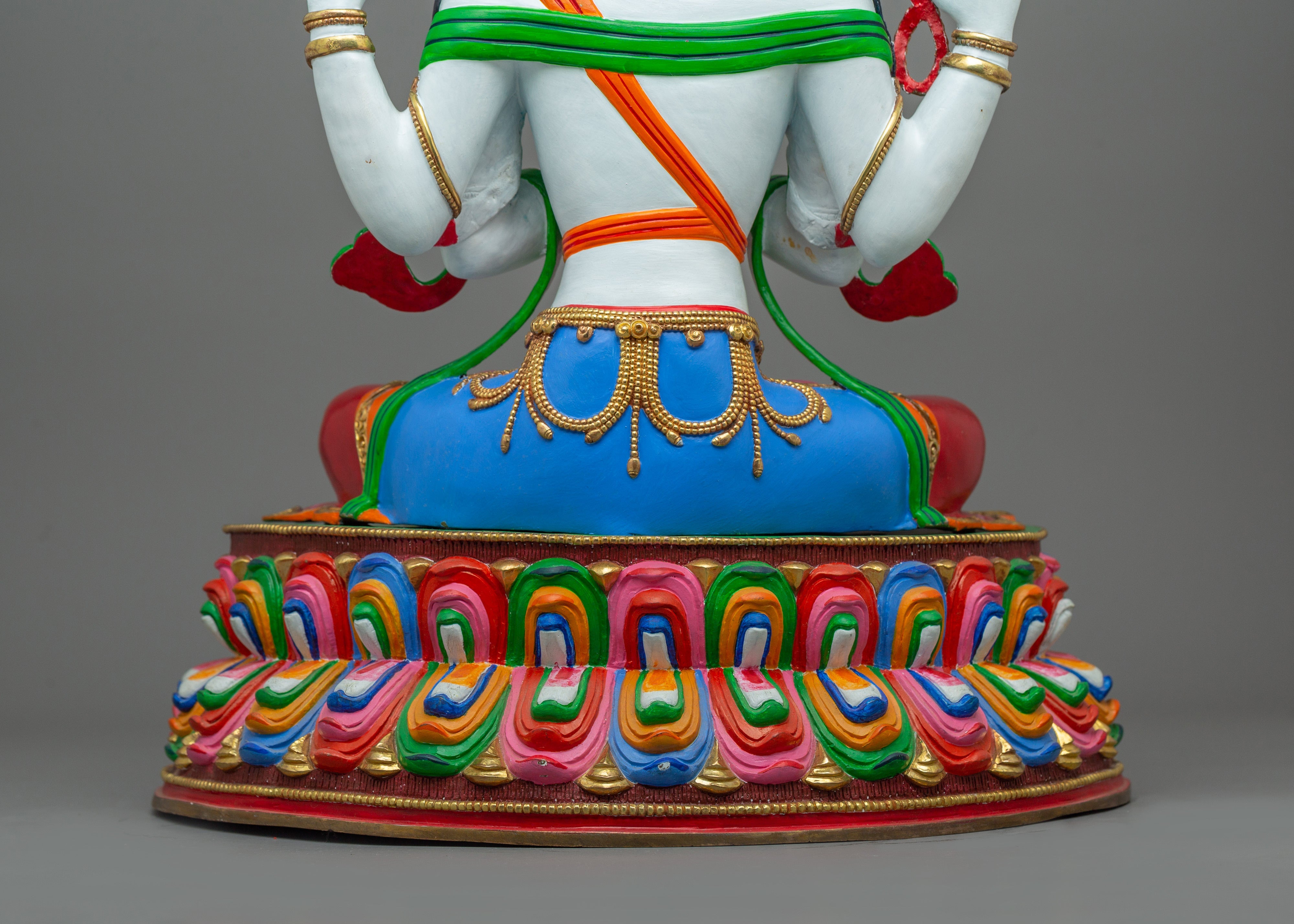 Chenresig Four Armed Figurine | Bodhisattva Avalokiteshvara Statue