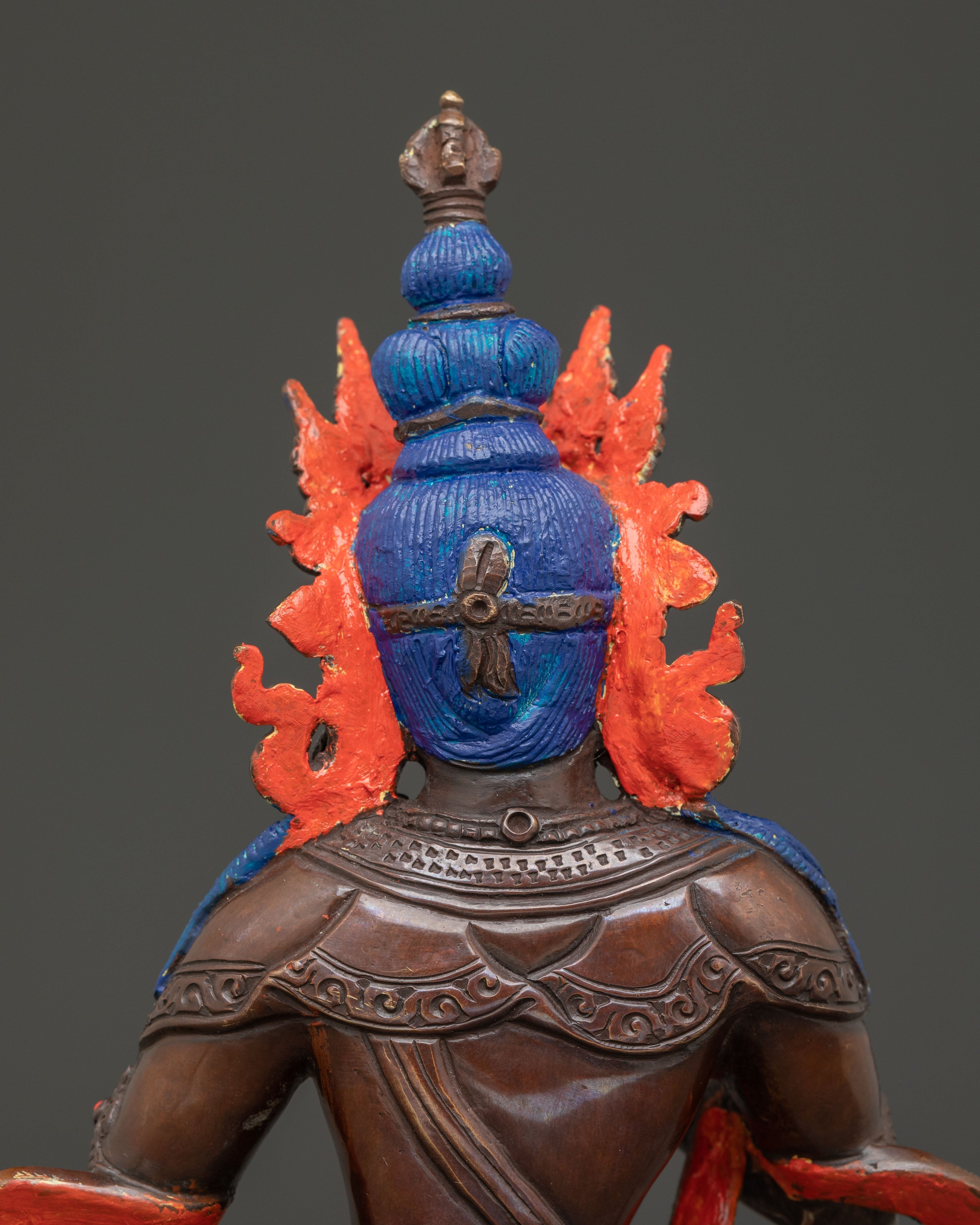 Handmade Oxidized Copper Statue of Vajrasattva | Tantric Purification Deity