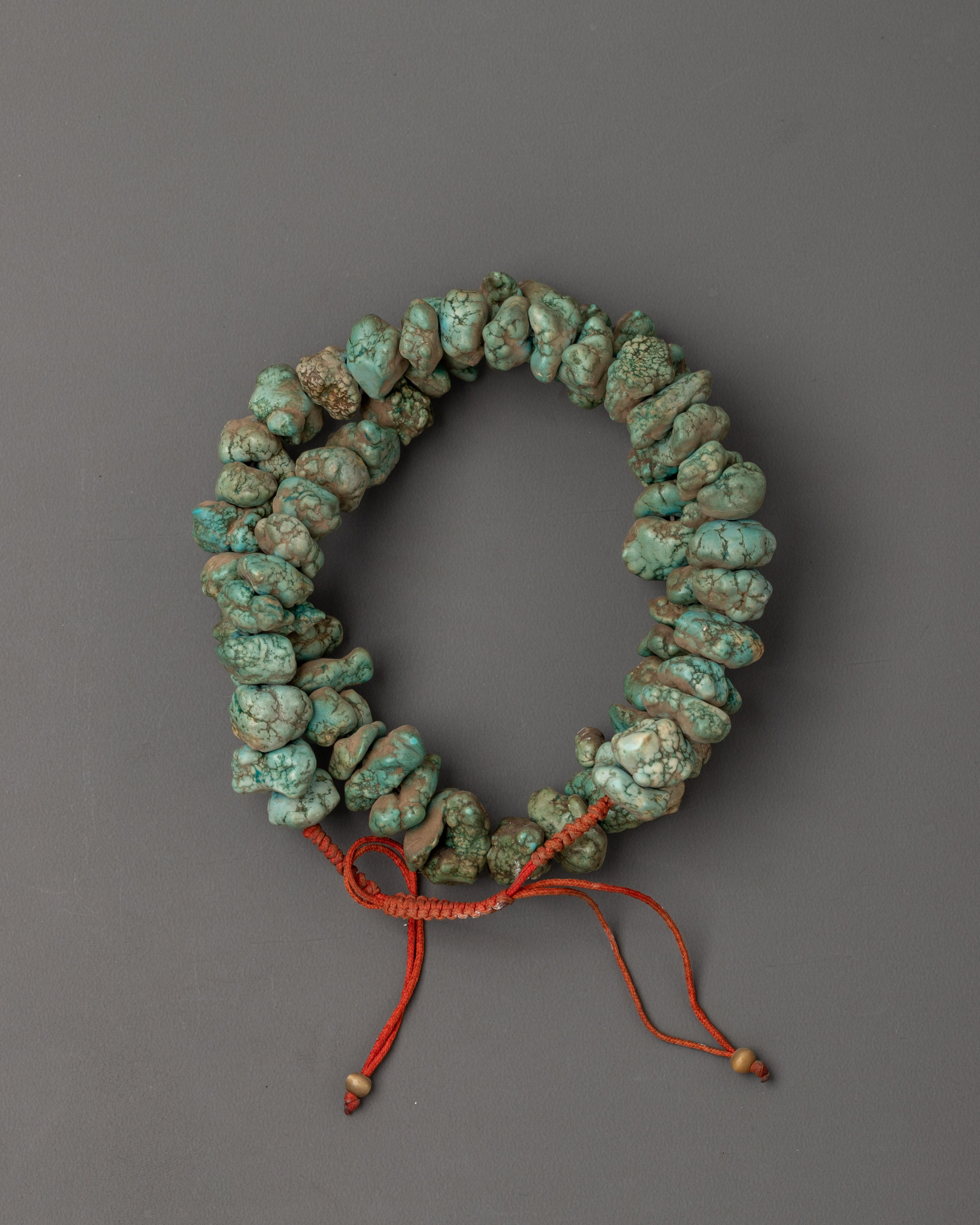 Handmade Turquoise Mala | Spiritual Boho Bead Mala