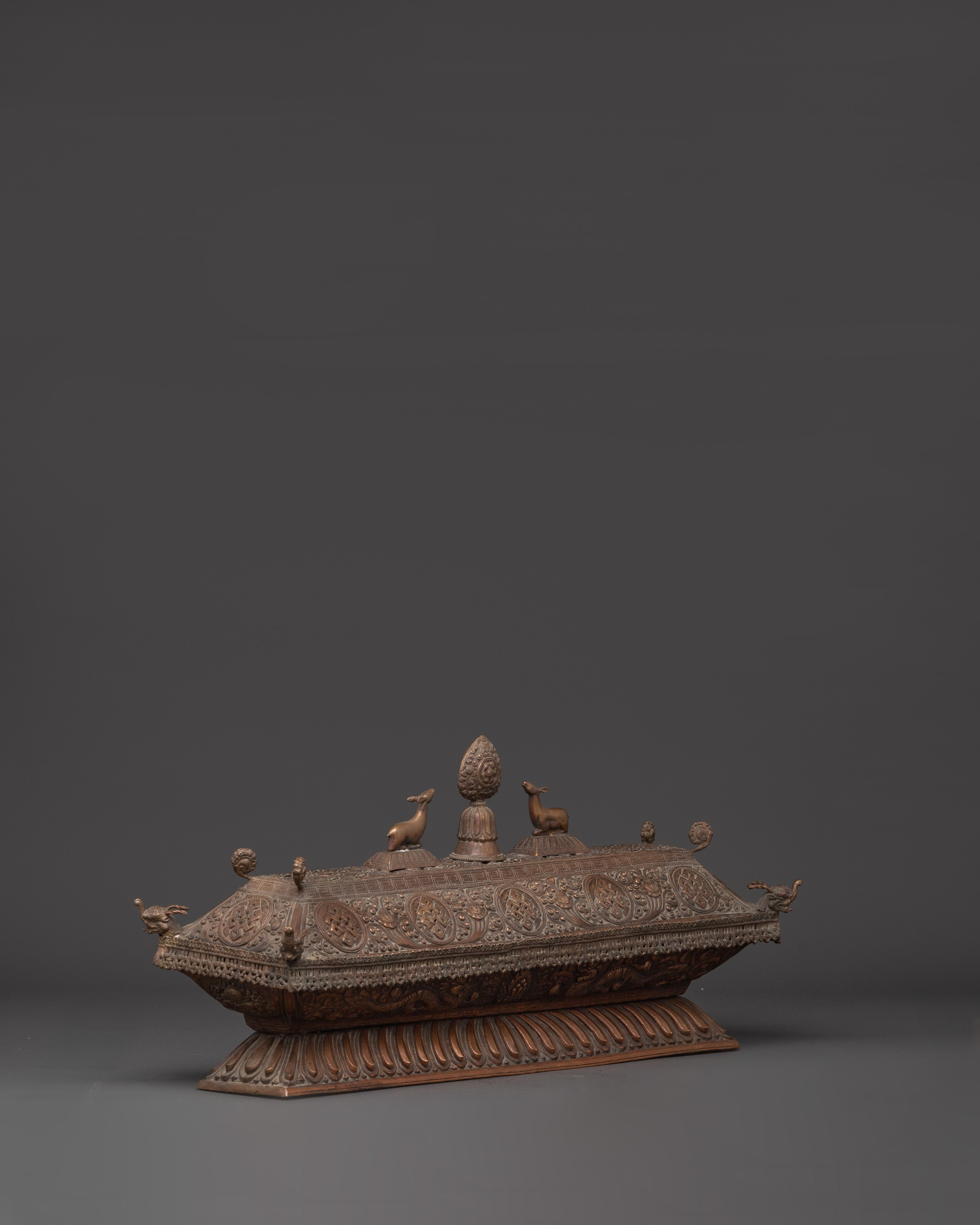 Handmade Spiritual Incense Burner | Oxidized Copper with Sacred Motifs