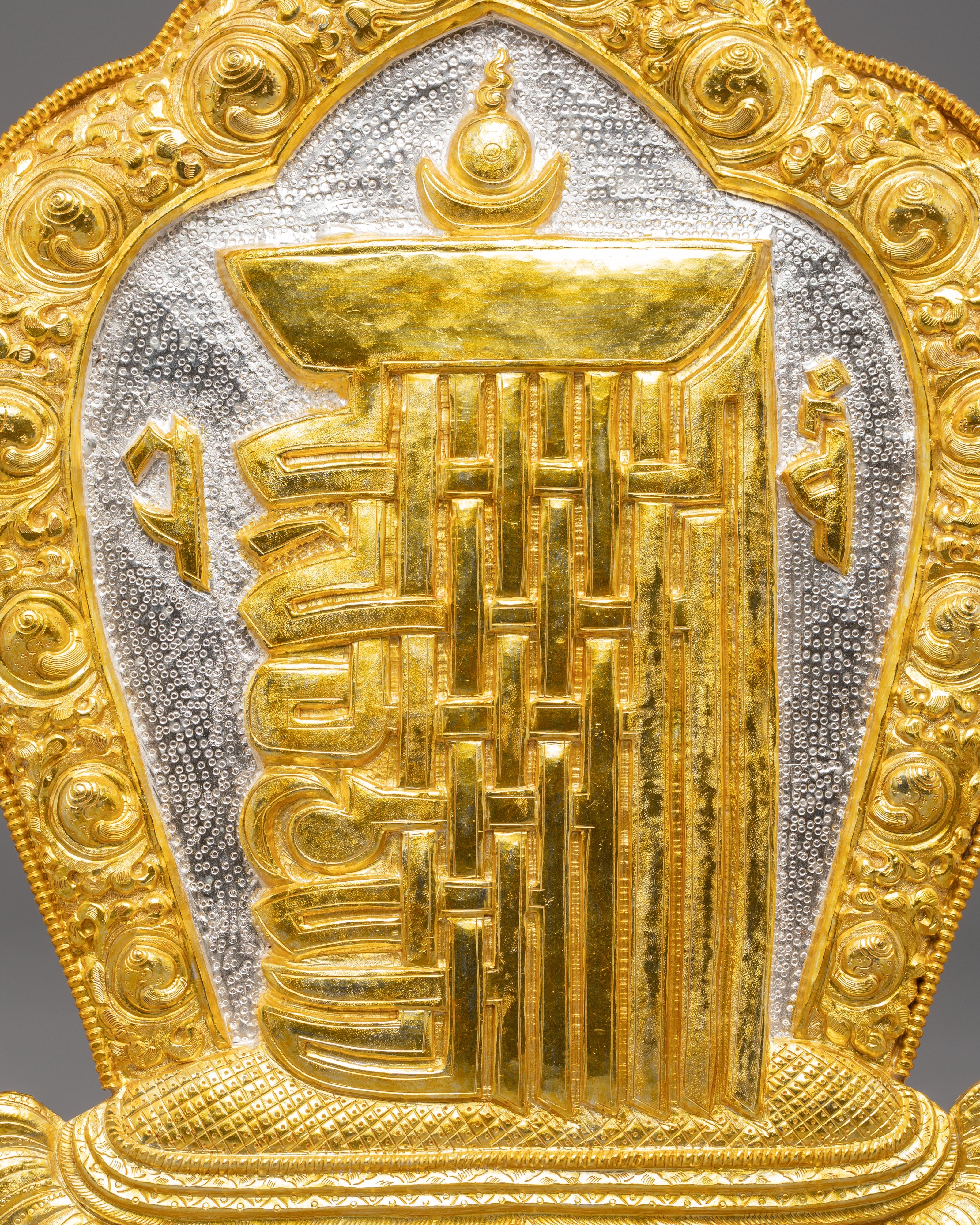 Electro Gold Plated Kala Chakra Wall Art | Tibetan Buddhist Decor