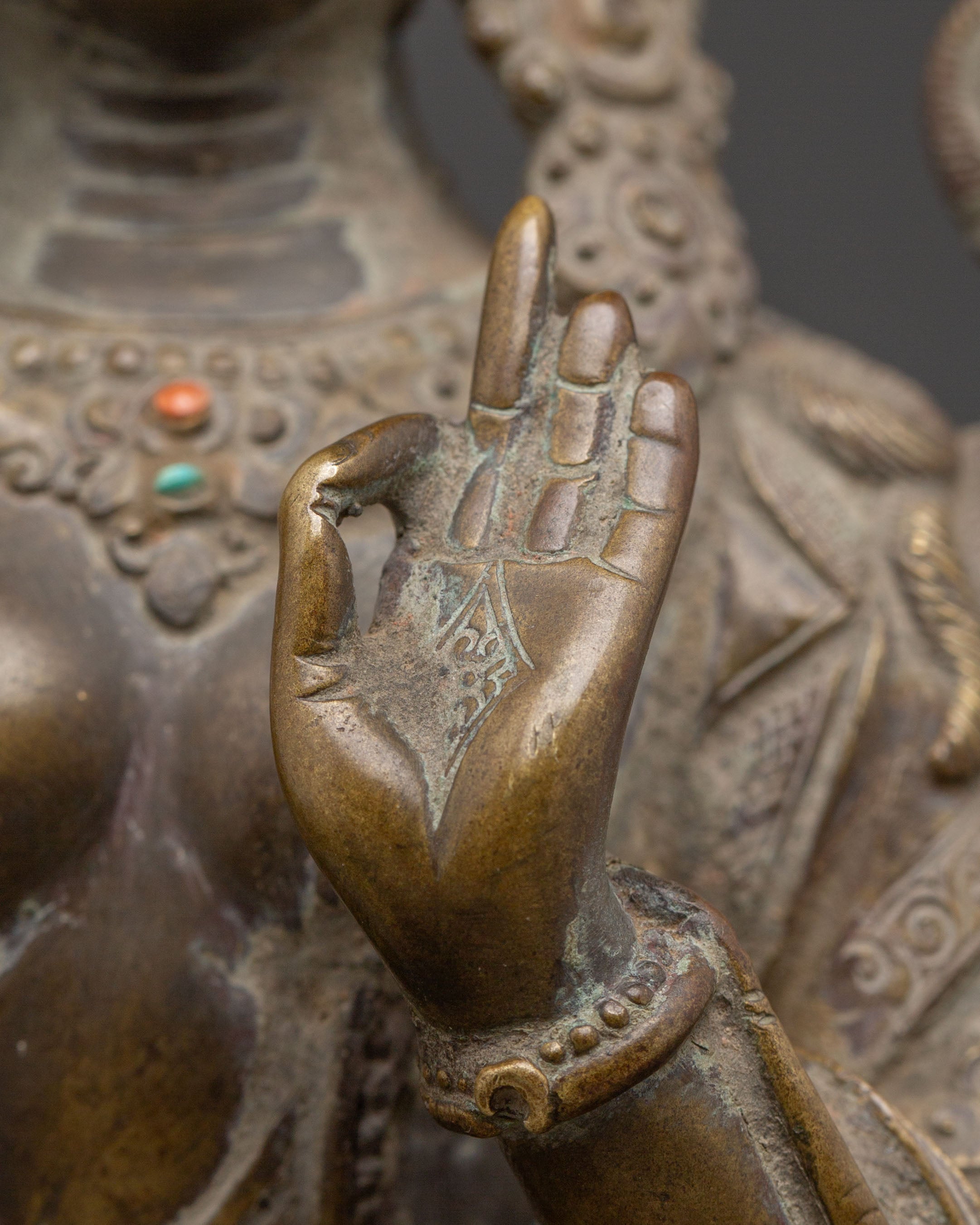 Spiritual Mother of Liberation Green Tara Statue | Tibetan Buddhist Copper Sculpture