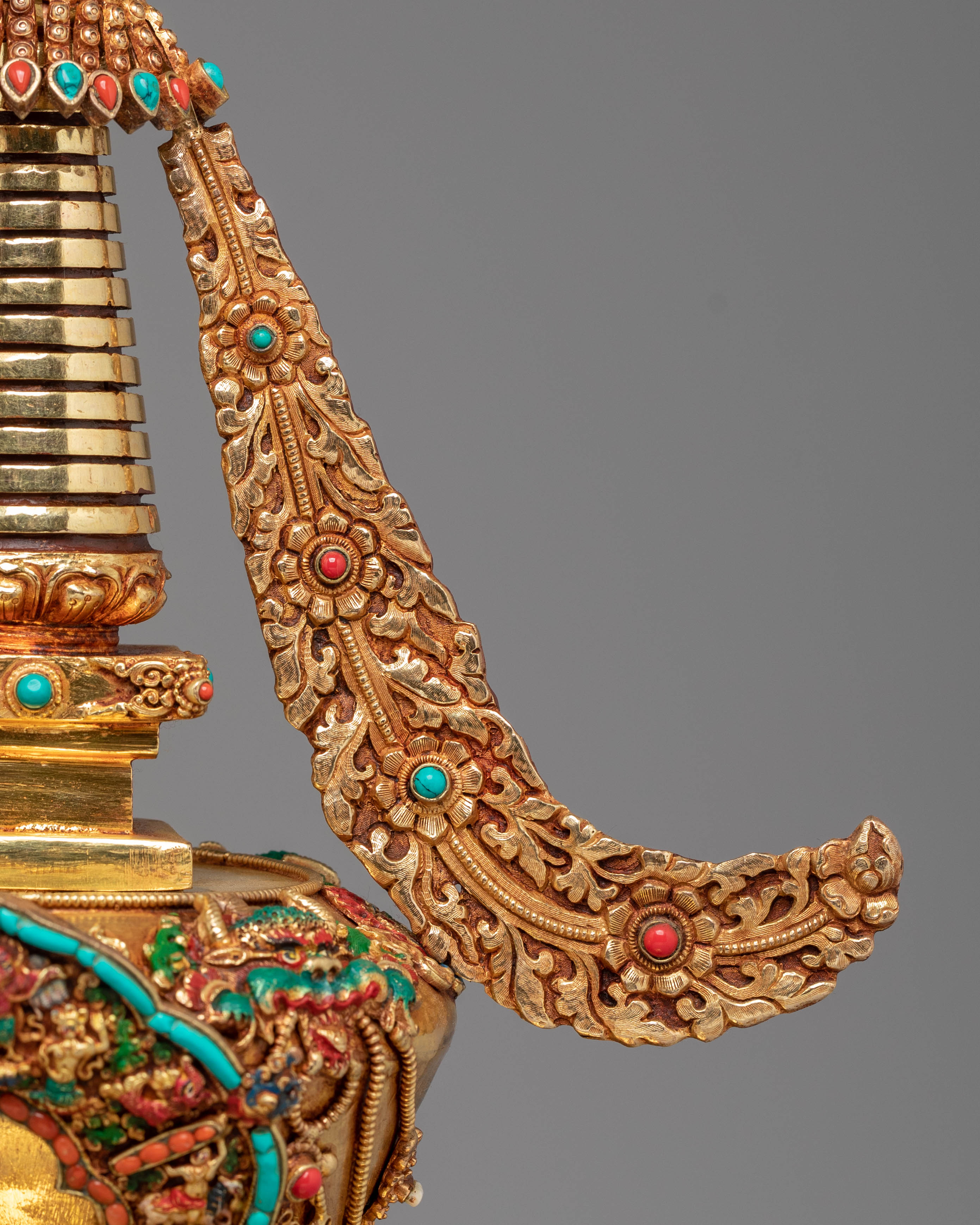 Handcrafted Tibetan Stupa for Ceremonies | Symbol of Enlightenment