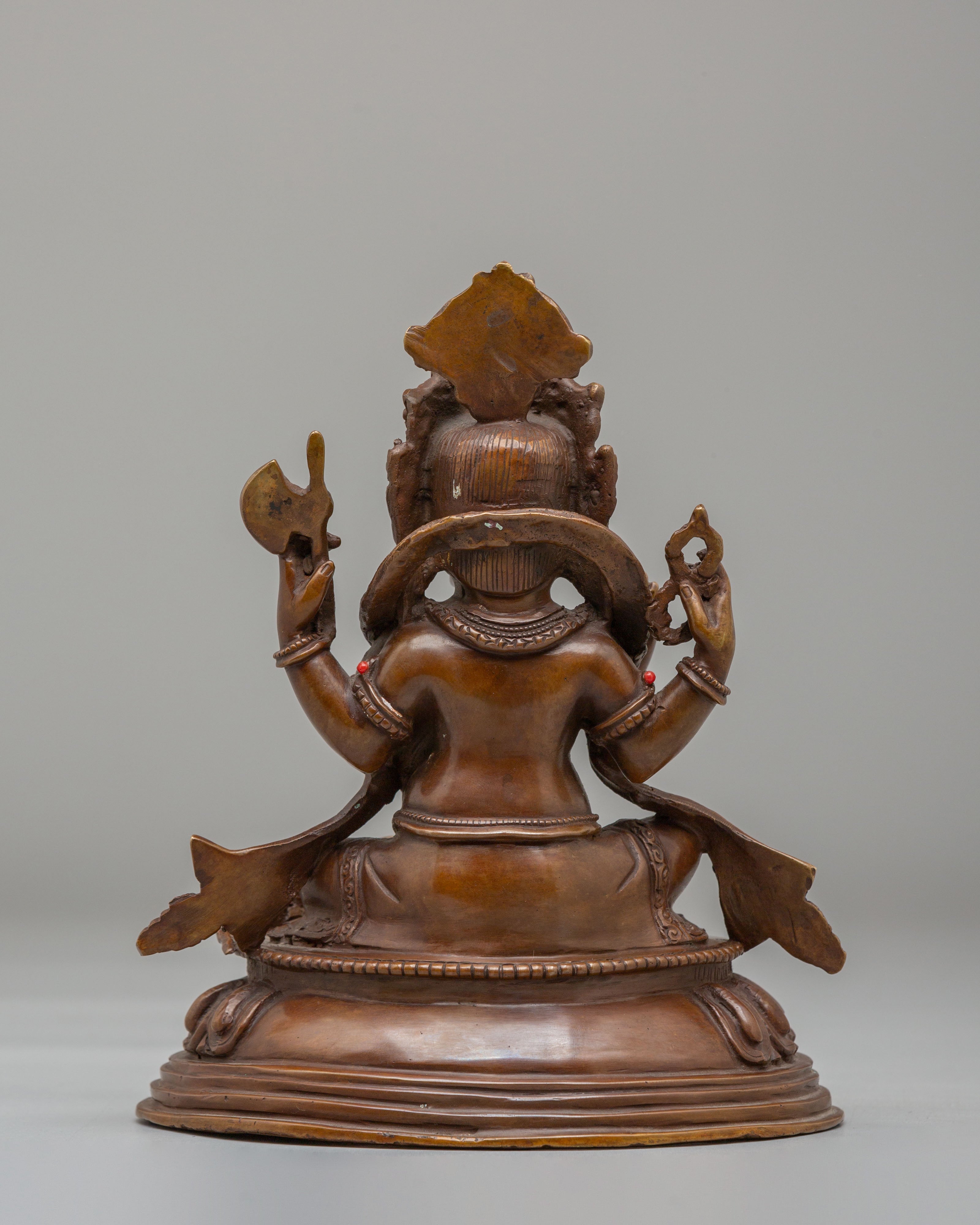 Handmade Ganesha Spiritual Statue | Hindu Deity of Prosperity & Wisdom