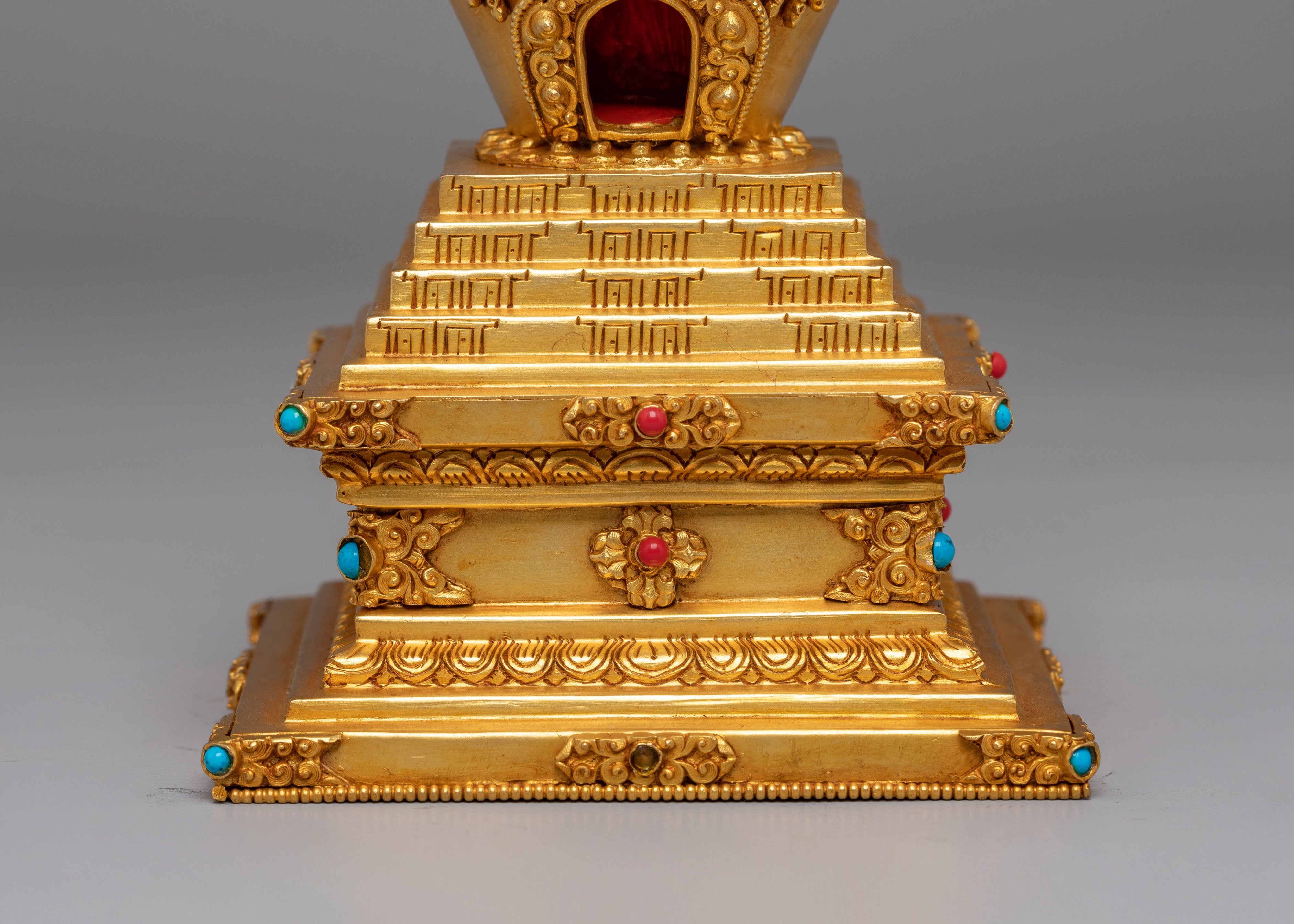 Buddhist Eight Stupa Collection Set | Sacred Ritual Artifact
