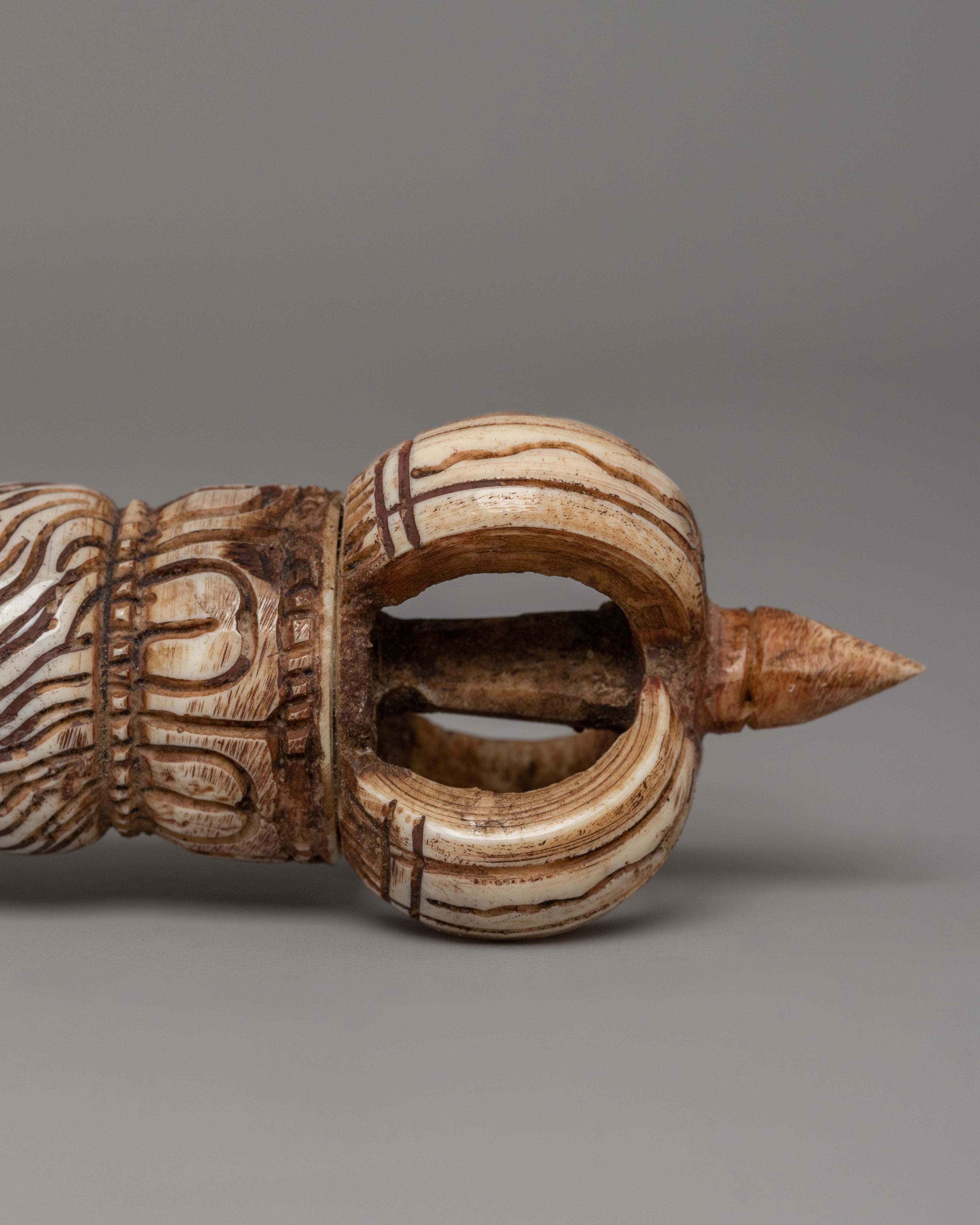 Hand-Carved Vajra Buddhist Ritual Item | Traditional Tibetan Ritual Symbol