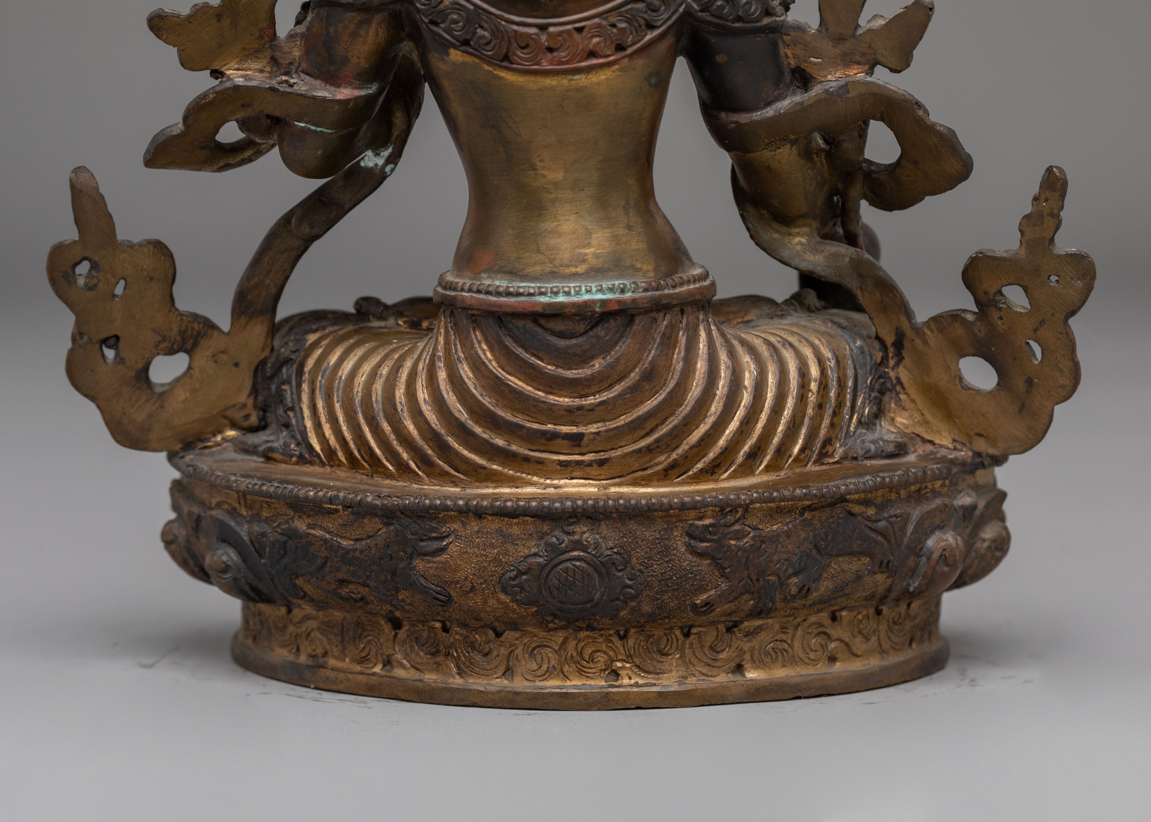 Handmade White Tara Sacred Statue | Tibetan Buddhist Healing Deity