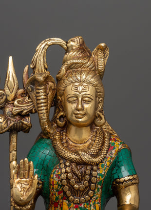 Brass Lord Shiva Statue | Seated Hindu Deity Sculpture
