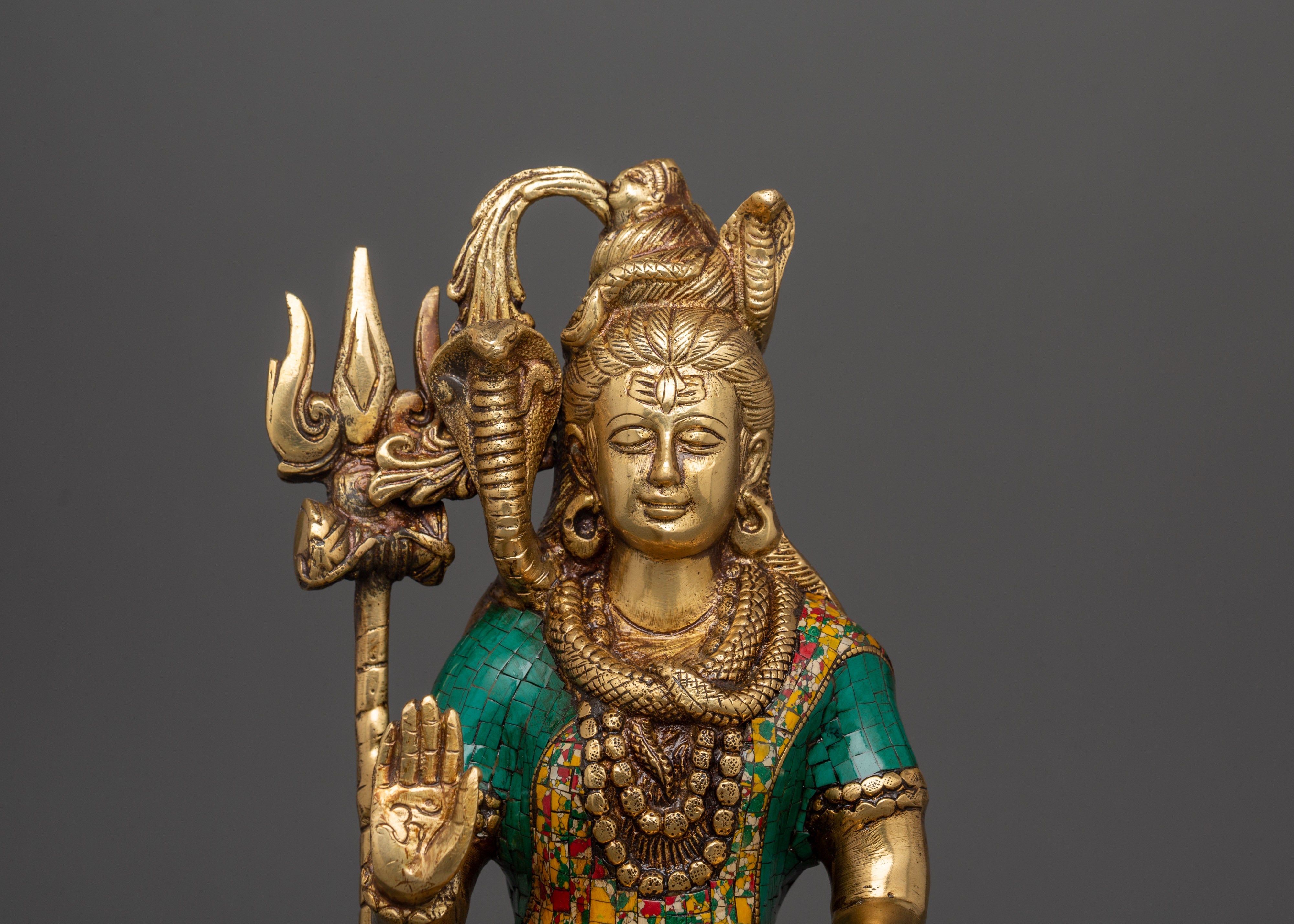 Brass Lord Shiva Statue | Seated Hindu Deity Sculpture