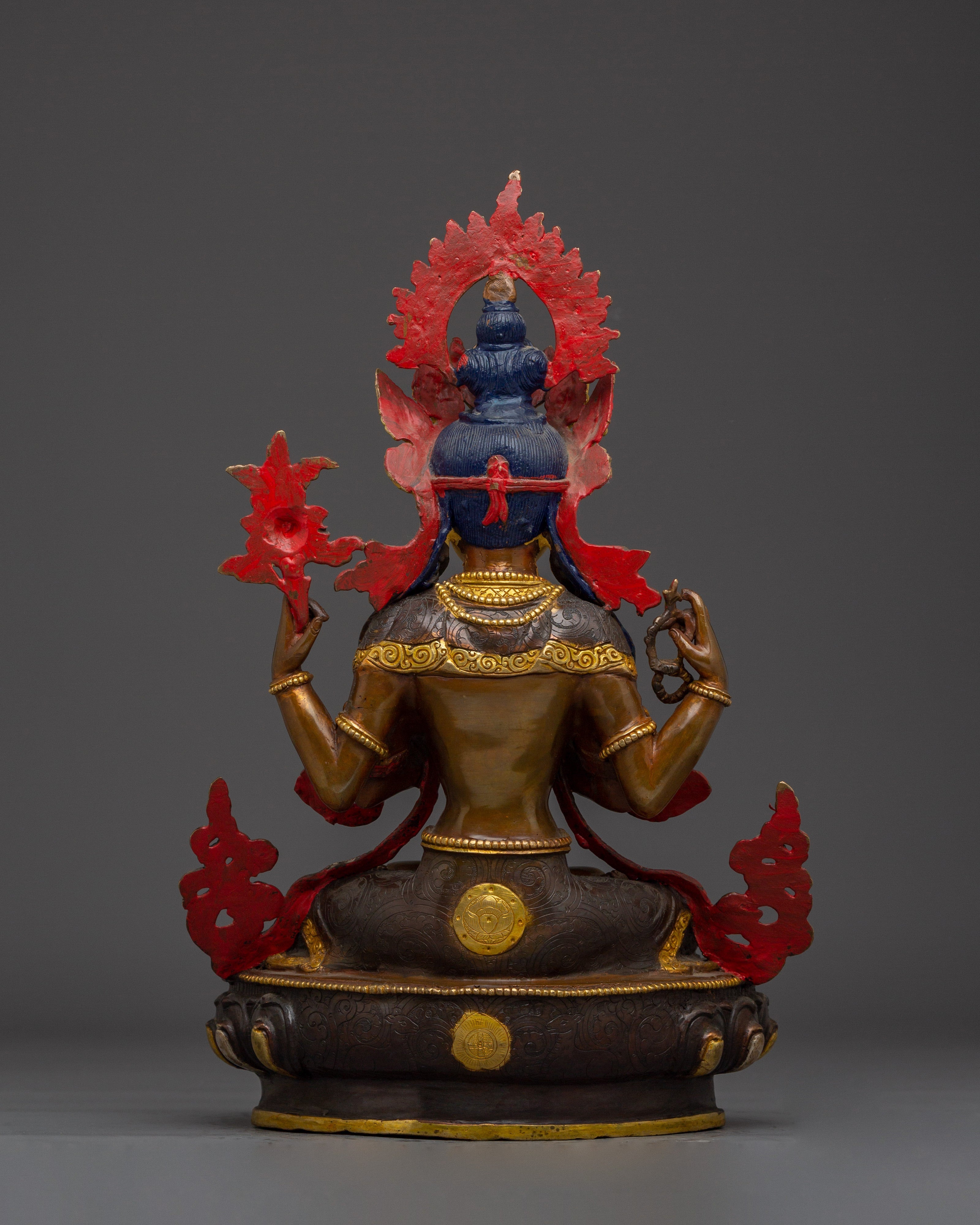 Handmade Tibetan Artwork of Chenrezig | Compassionate Bodhisattva