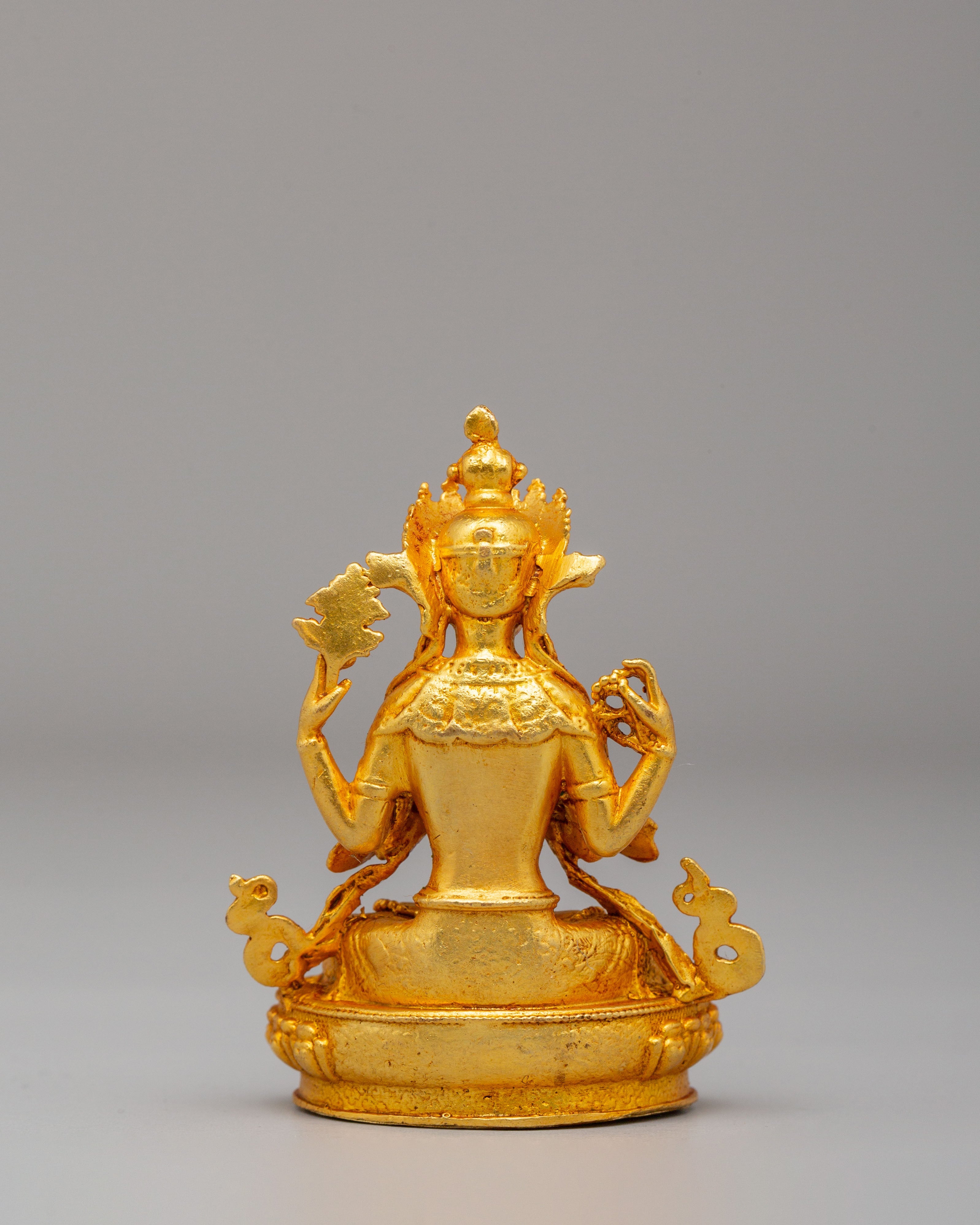 Tibetan Buddha Dharma Sangha Statue | Shakyamuni, Chenrezig & Guru Rinpoche Figurine