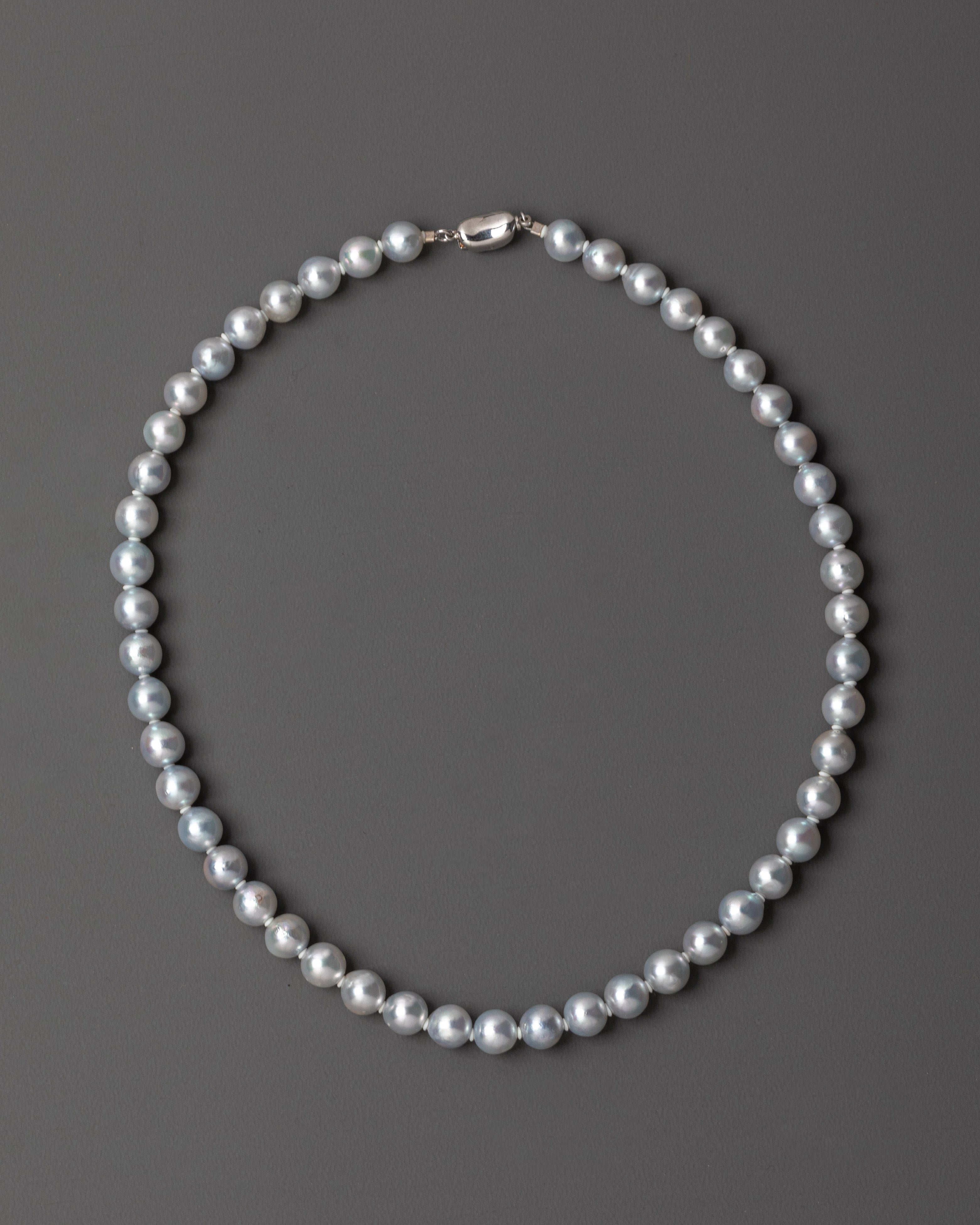 Spiritual Buddhist Prayer Mala | Japanese Grey Pearl Beads