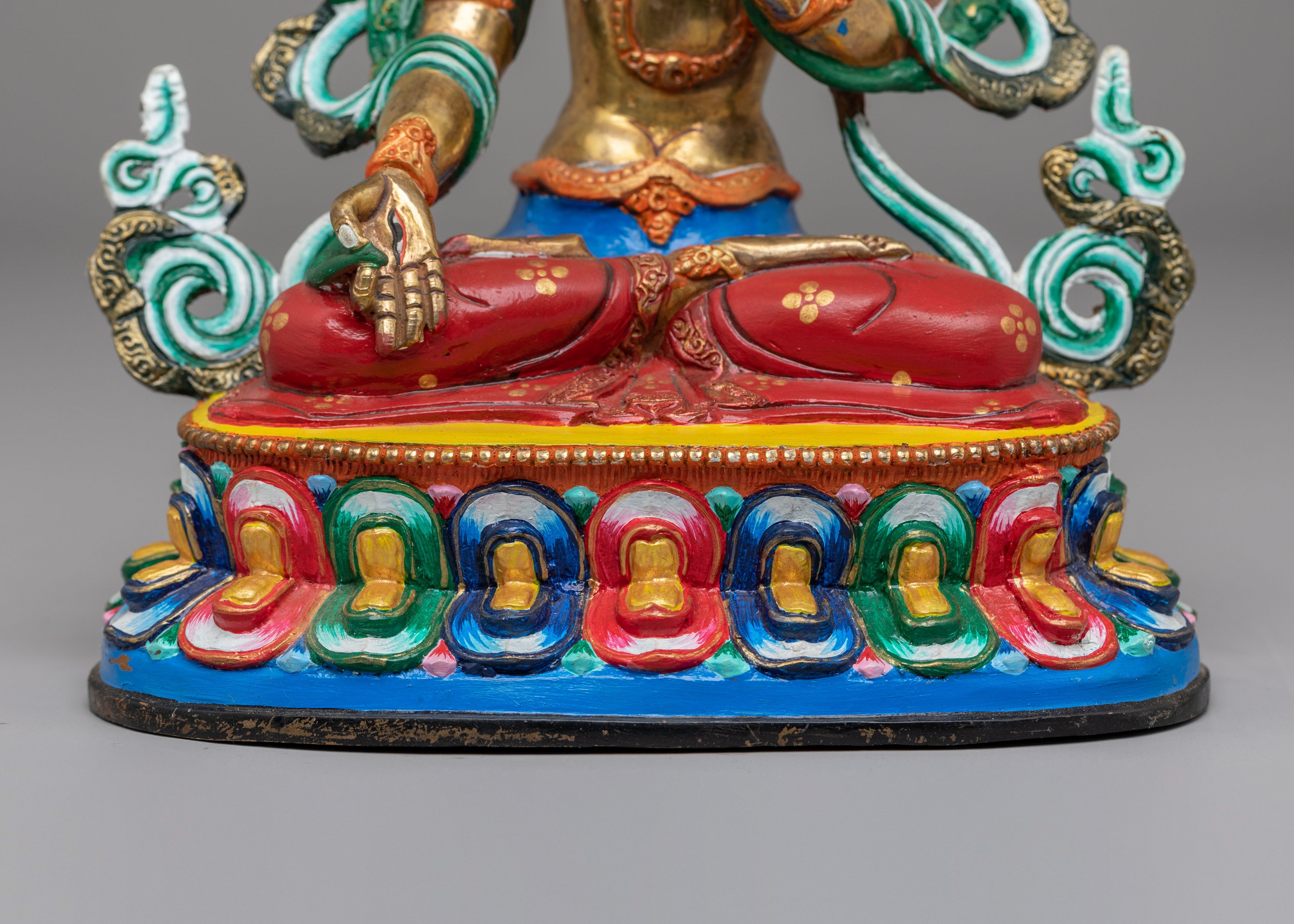 White Tara Buddhist Sculpture | Himalayan Spiritual Home Decor